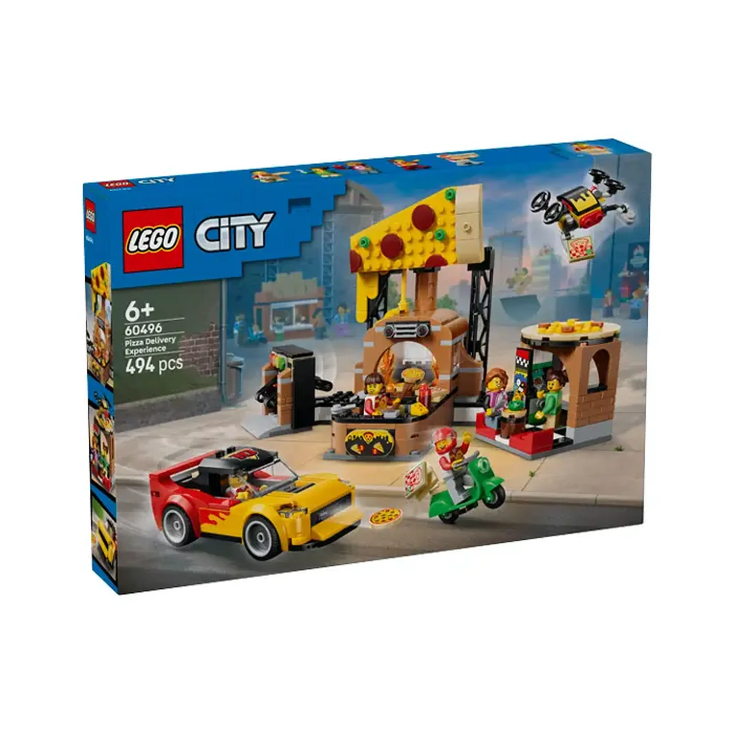 Lego City Livrare de pizza cu vehicule 60496