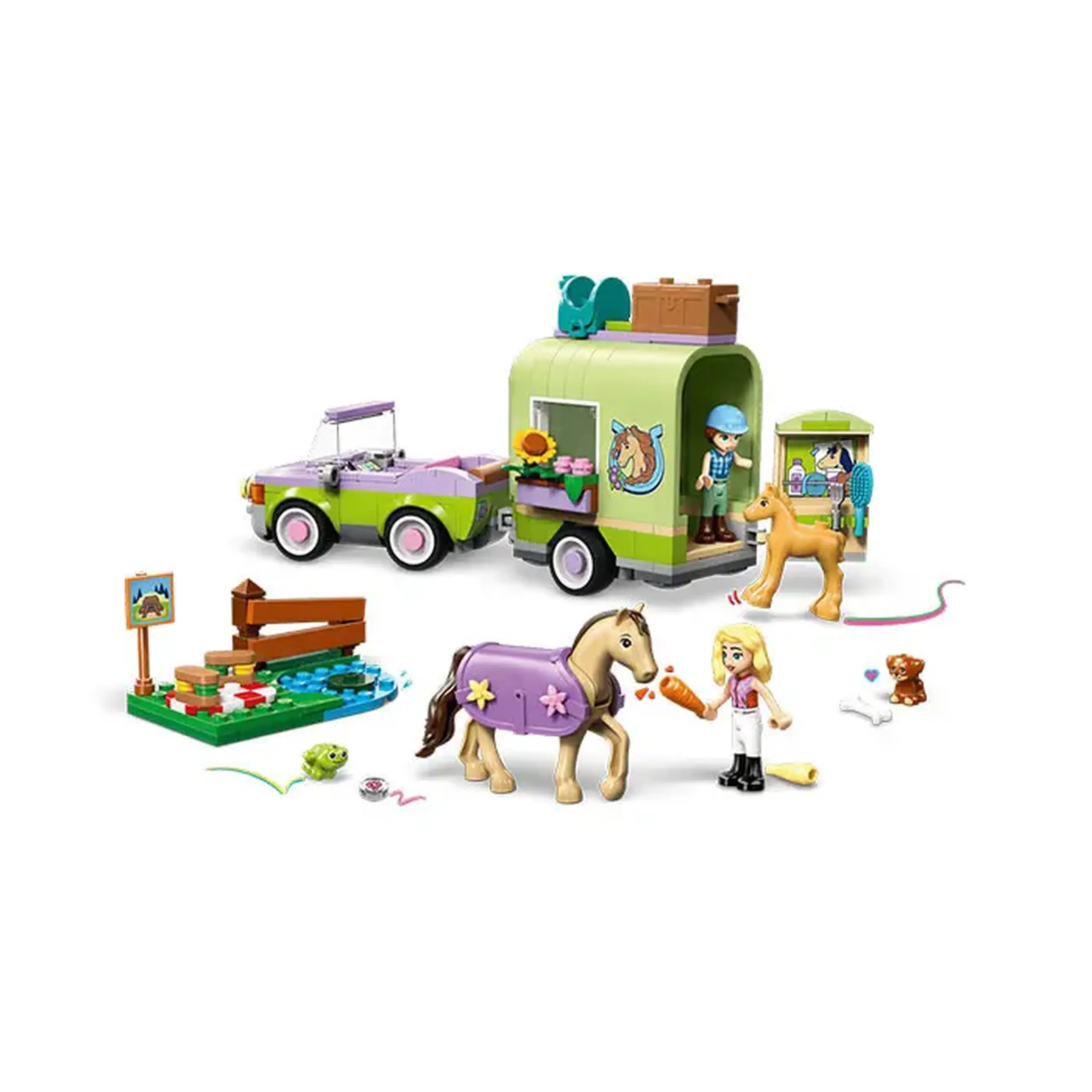 Lego Friends Remorca pentru cal si manz 42695