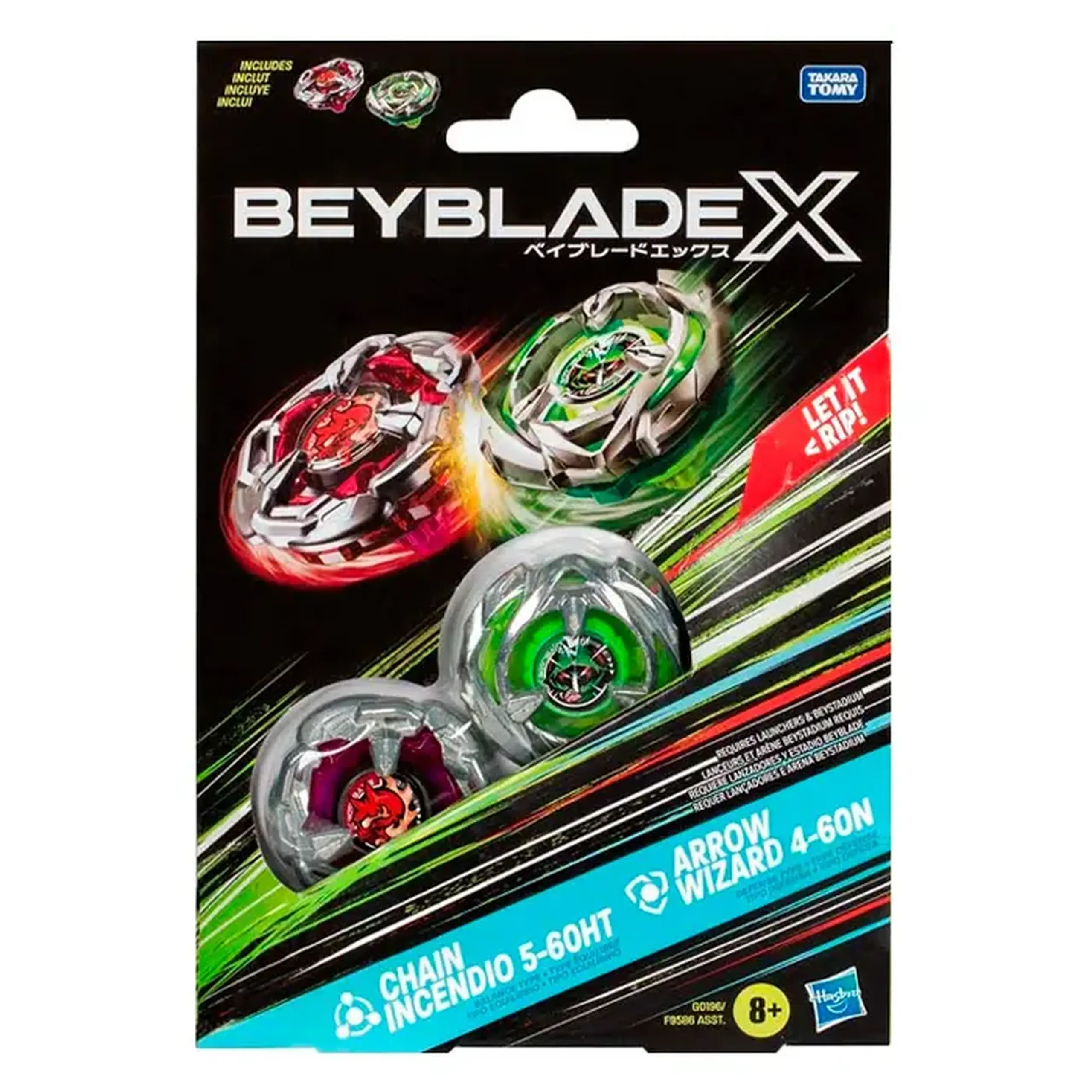 Beyblade in se 2buc Hasbro X "Chain Incendio vs Arrow Wizard" G0196