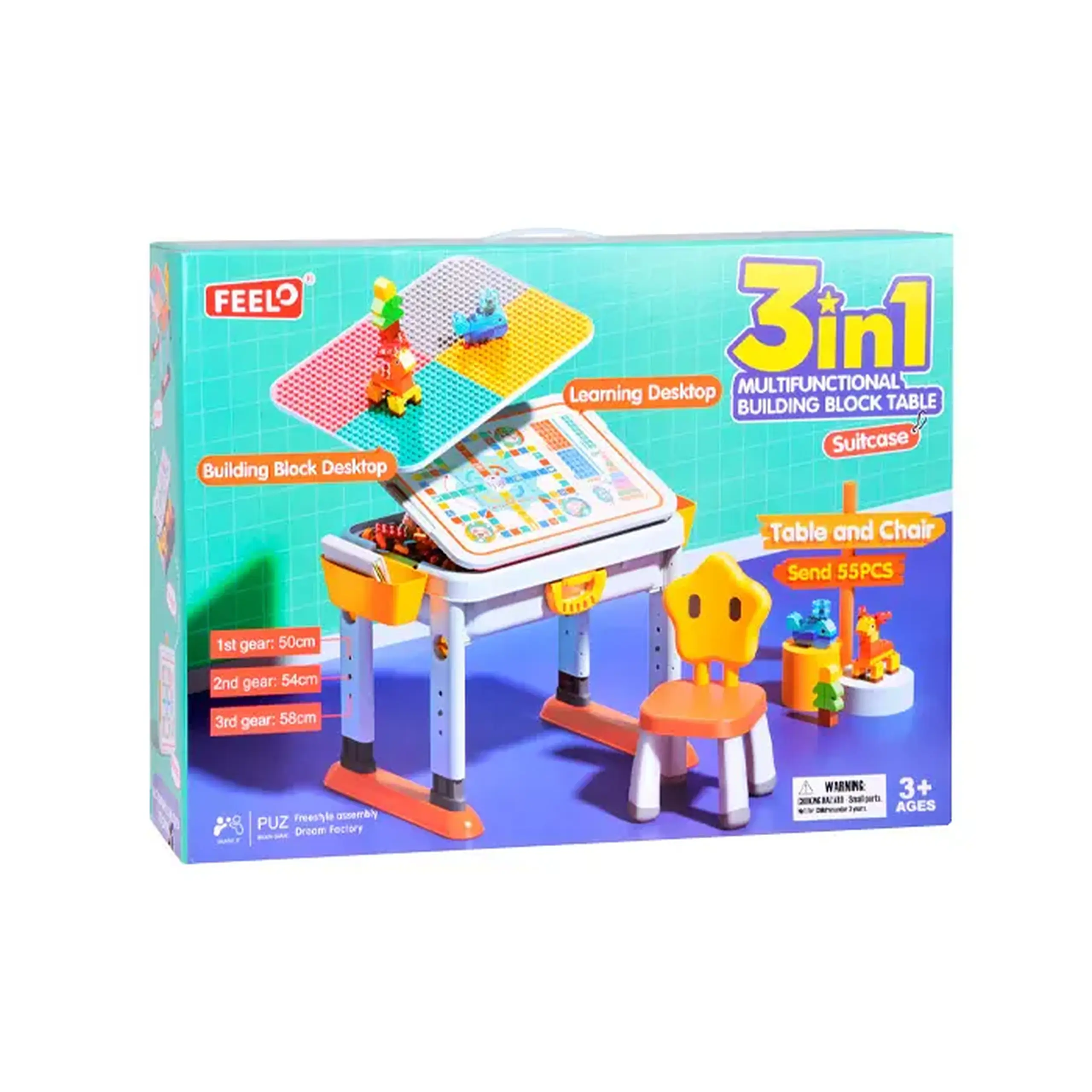 Masa si scaun cu constructor Feelo FL1679