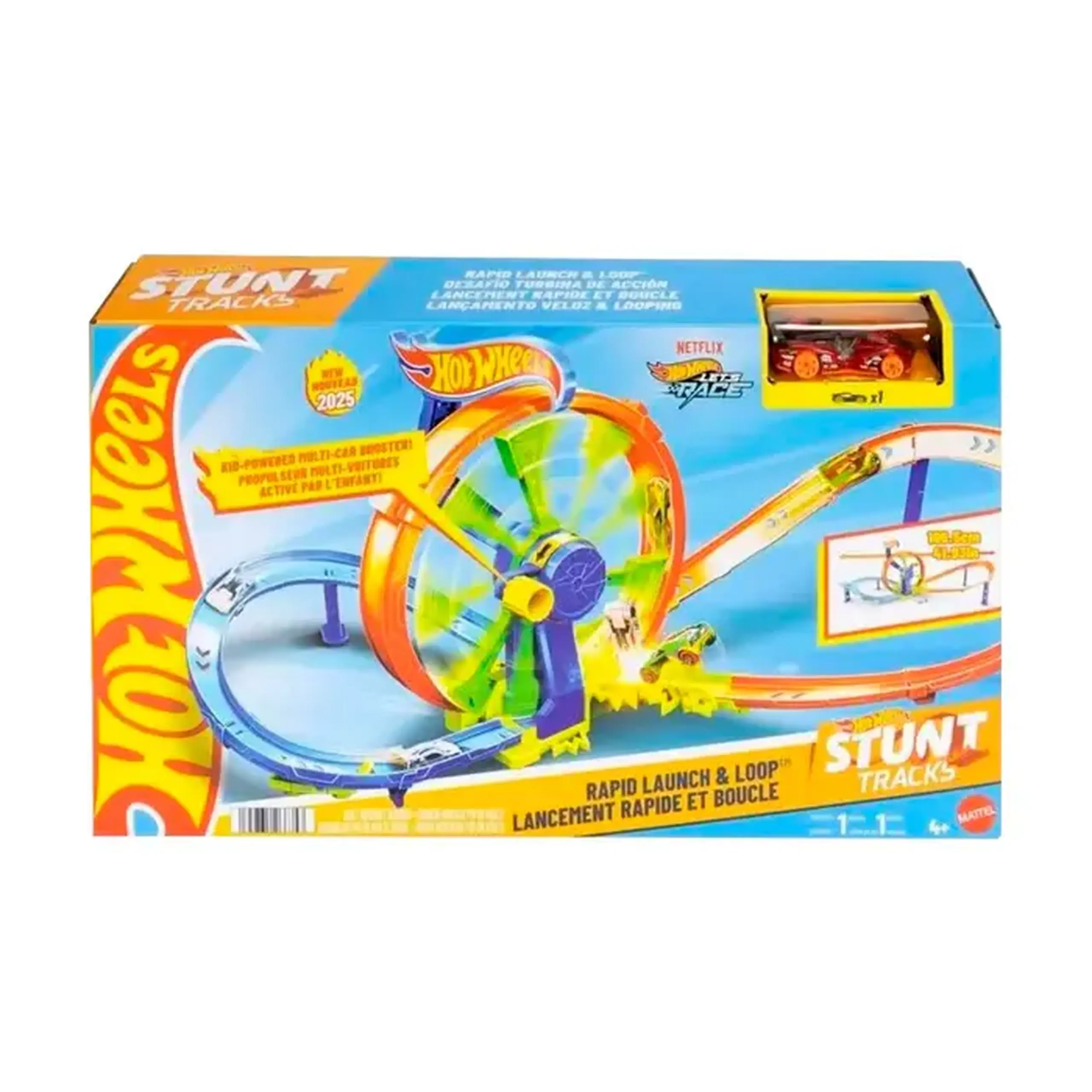 Pista "Hot Wheels" Stunt Tracks "Rapid Launch and Loop" JBX65