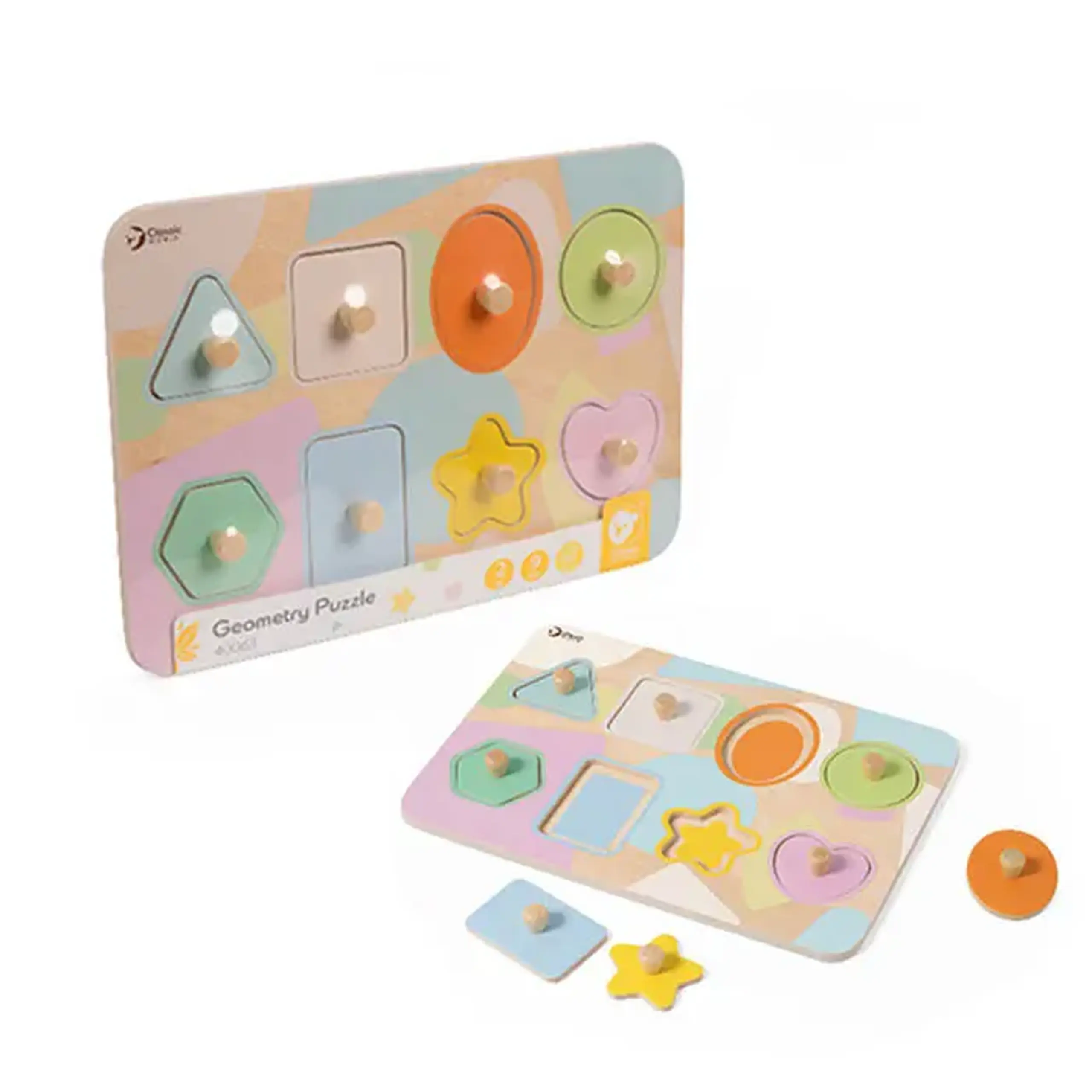 Puzzle din lemn Forme geometrice 40063