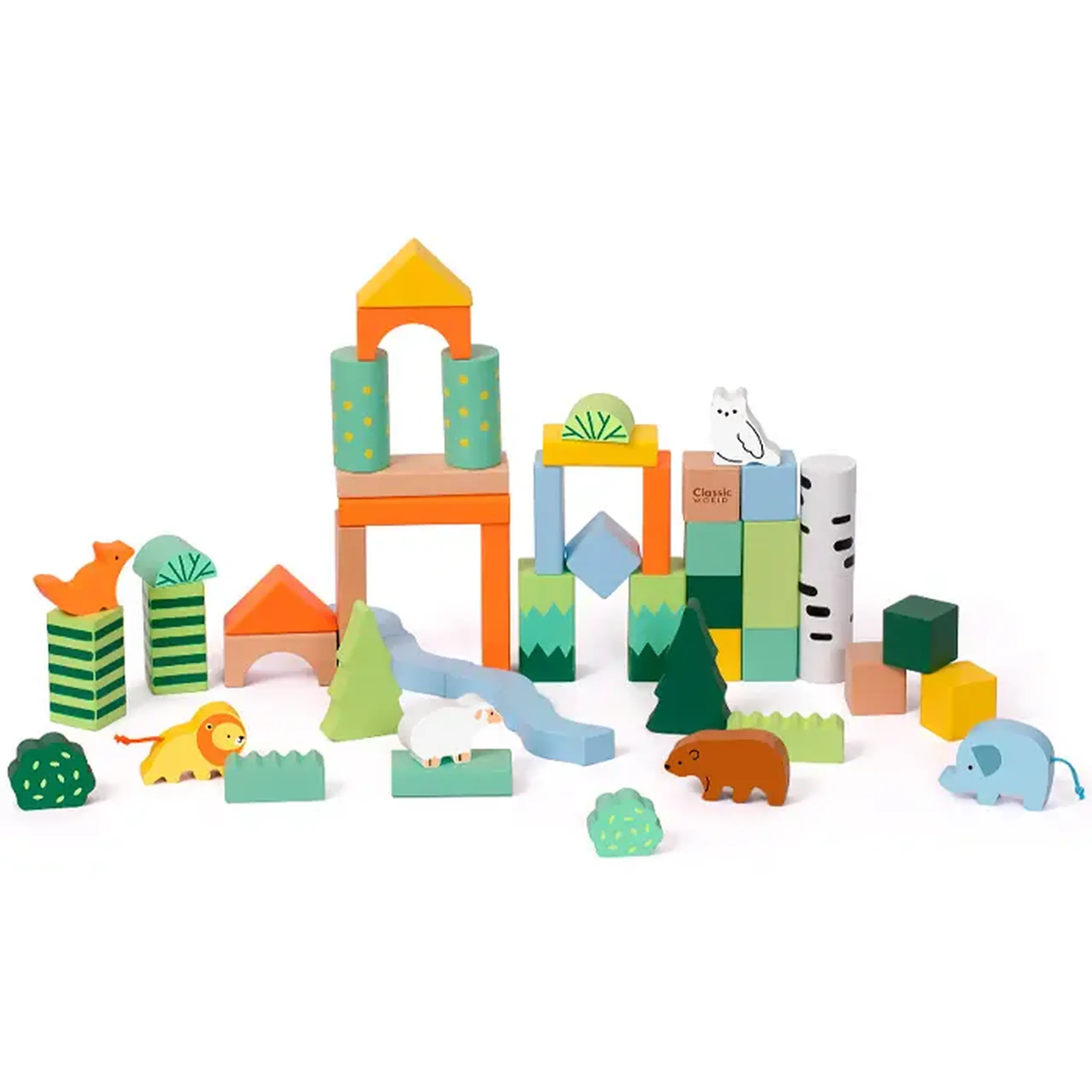 Cuburi de lemn "Forset Blocks" Classic world 20272