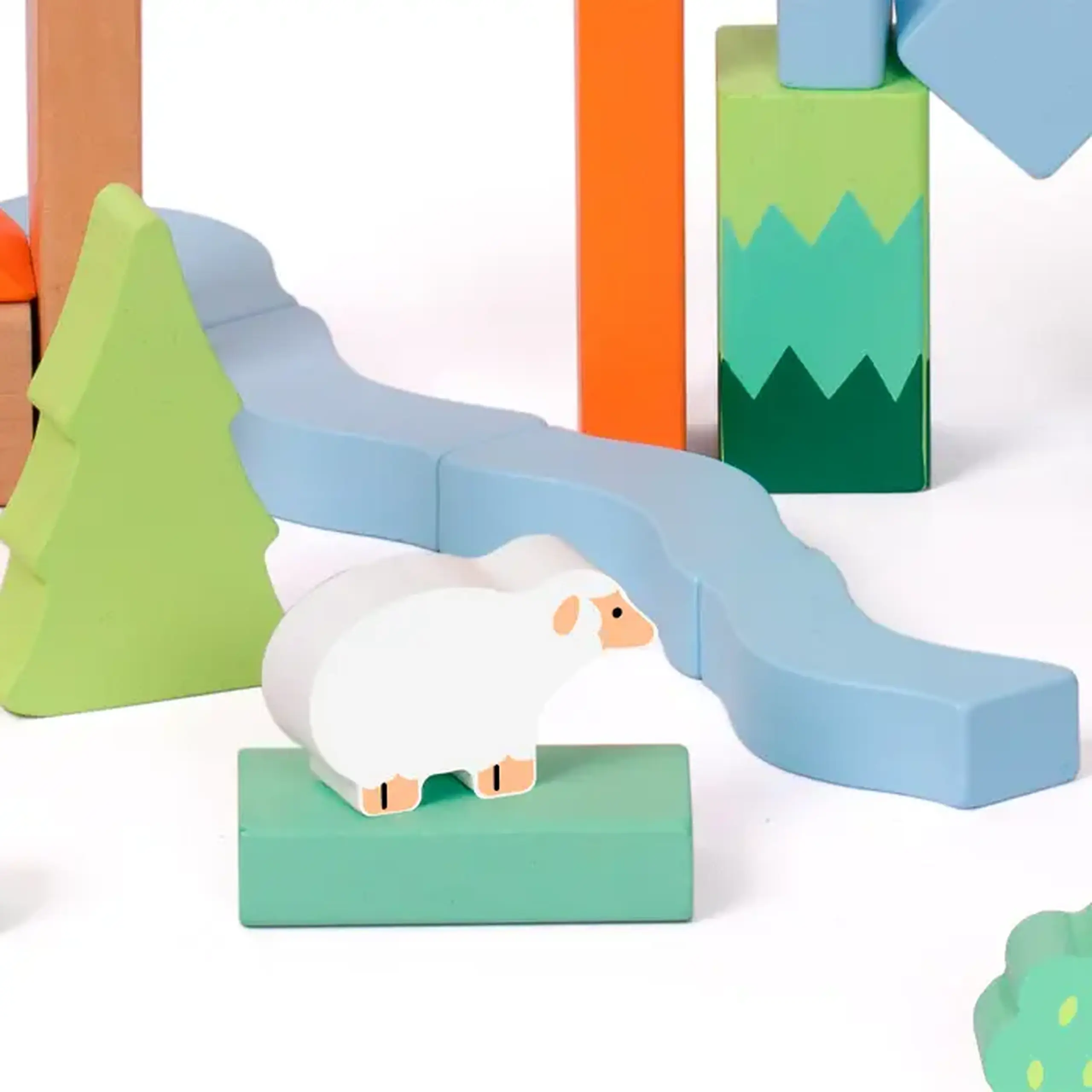Cuburi de lemn "Forset Blocks" Classic world 20272