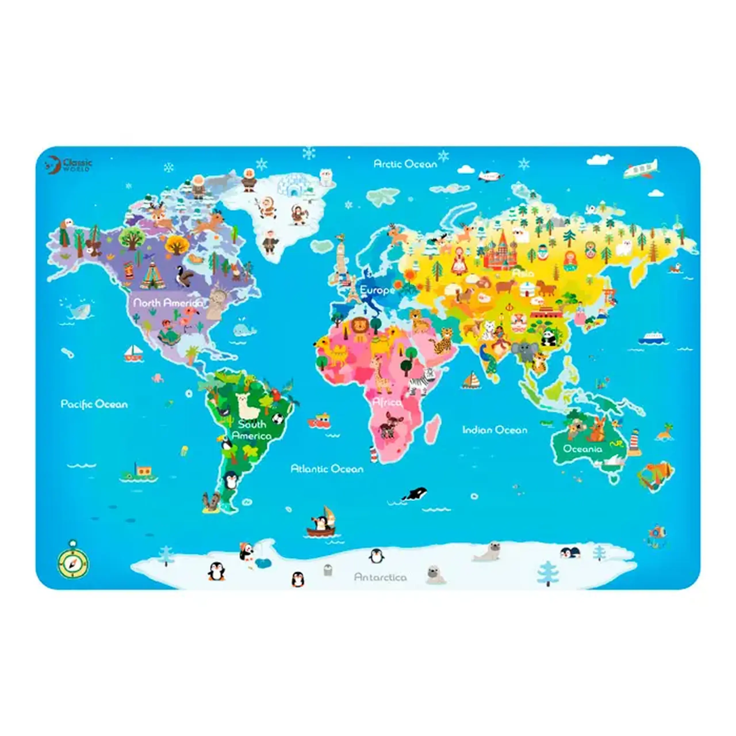 Puzzle 48 "Harta lumii" Classic world 40074