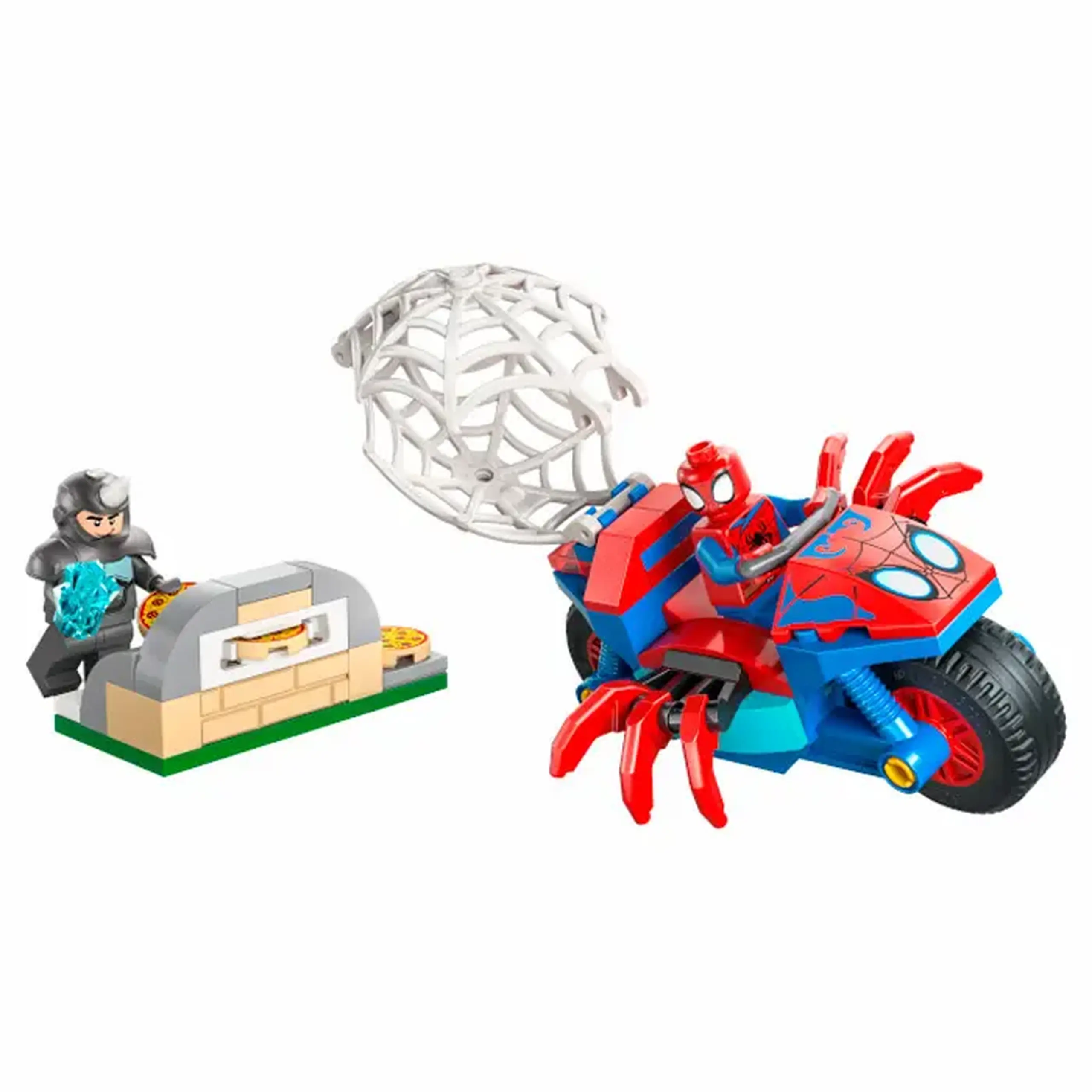 Lego Marvel Spidey pe o motocicleta vs Rhino 11206