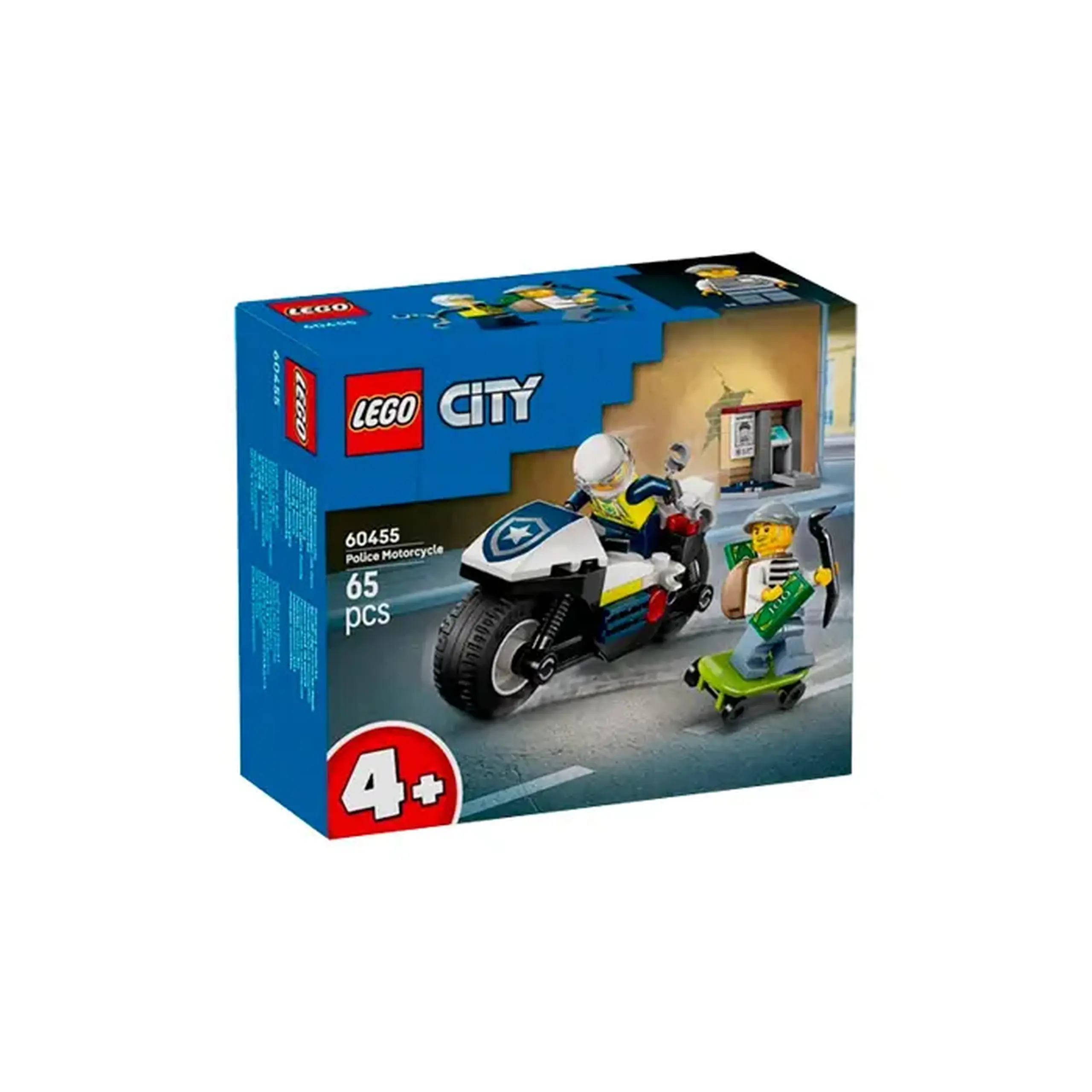 Lego City Urmarire cu motocicleta de politie 60455