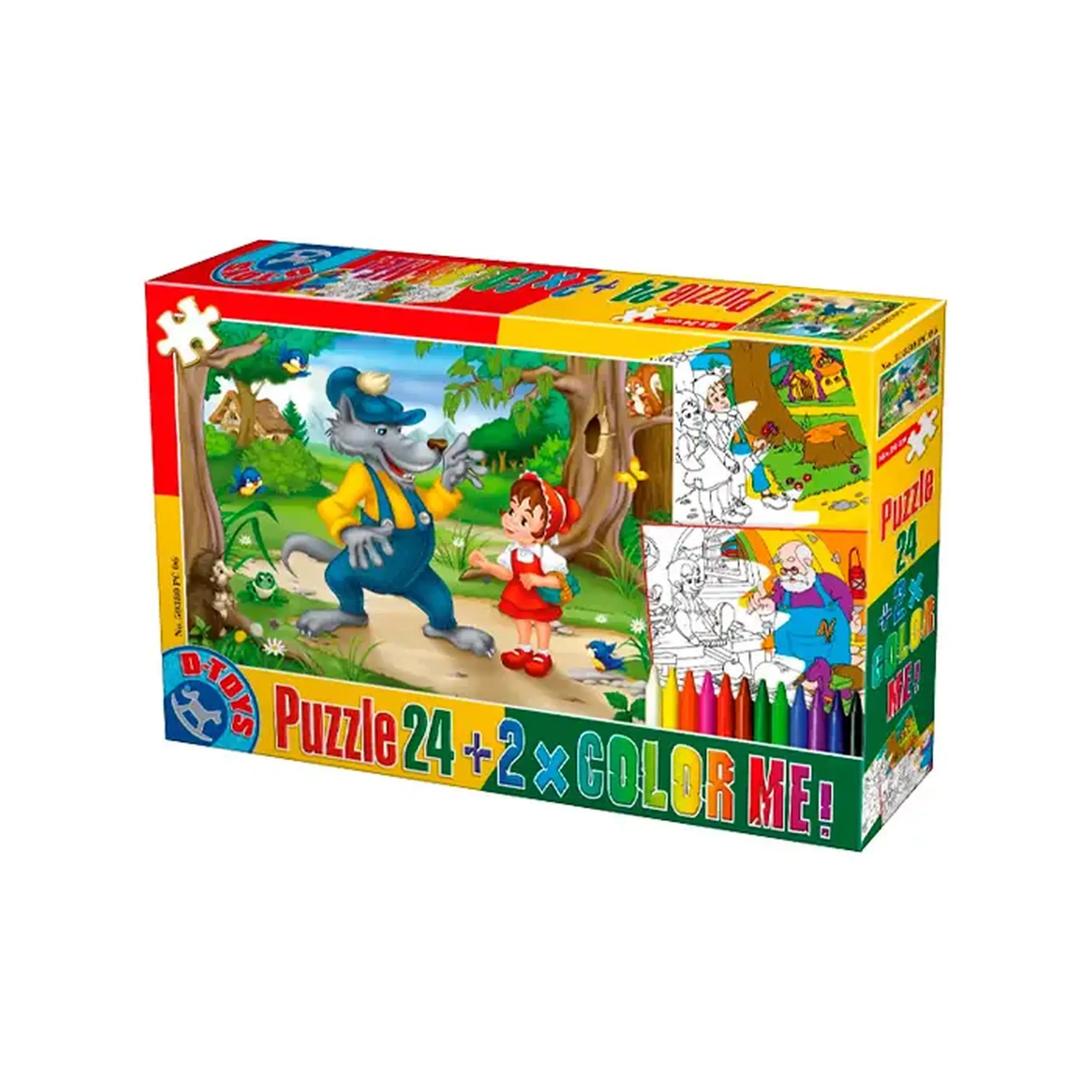Puzzle 24 + 2 fise de colorat "Scufita Rosie" 78414