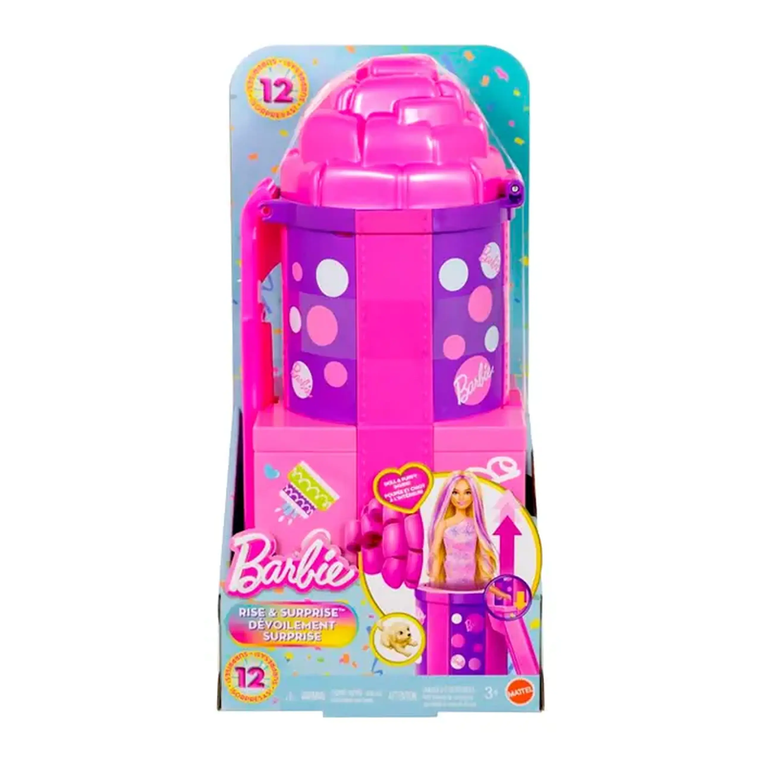 Papusa Barbie Rise & Surprise Pet Birthday JKF66