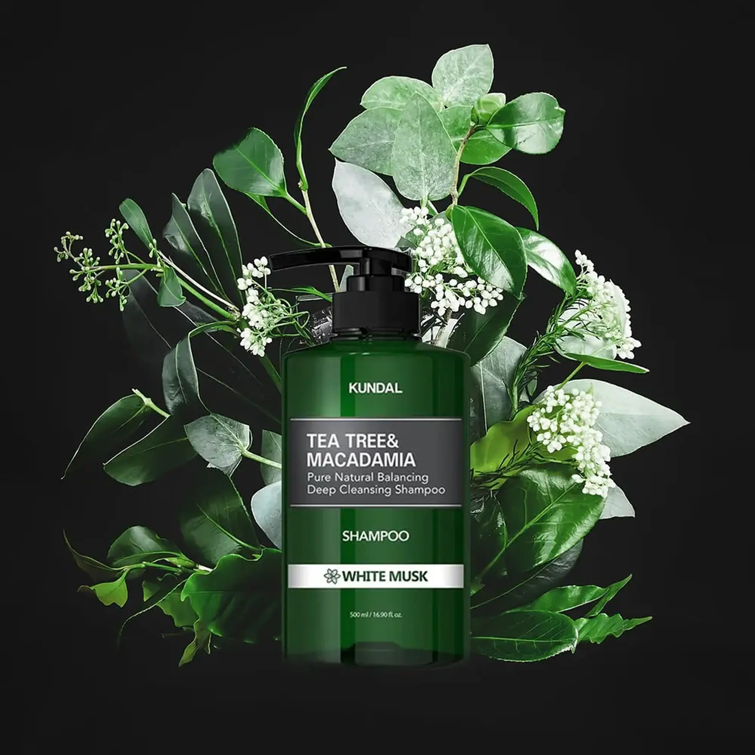 Şampon pentru scalp gras Kundal TEA TREE SHAMPOO WHITE MUSK 500ml