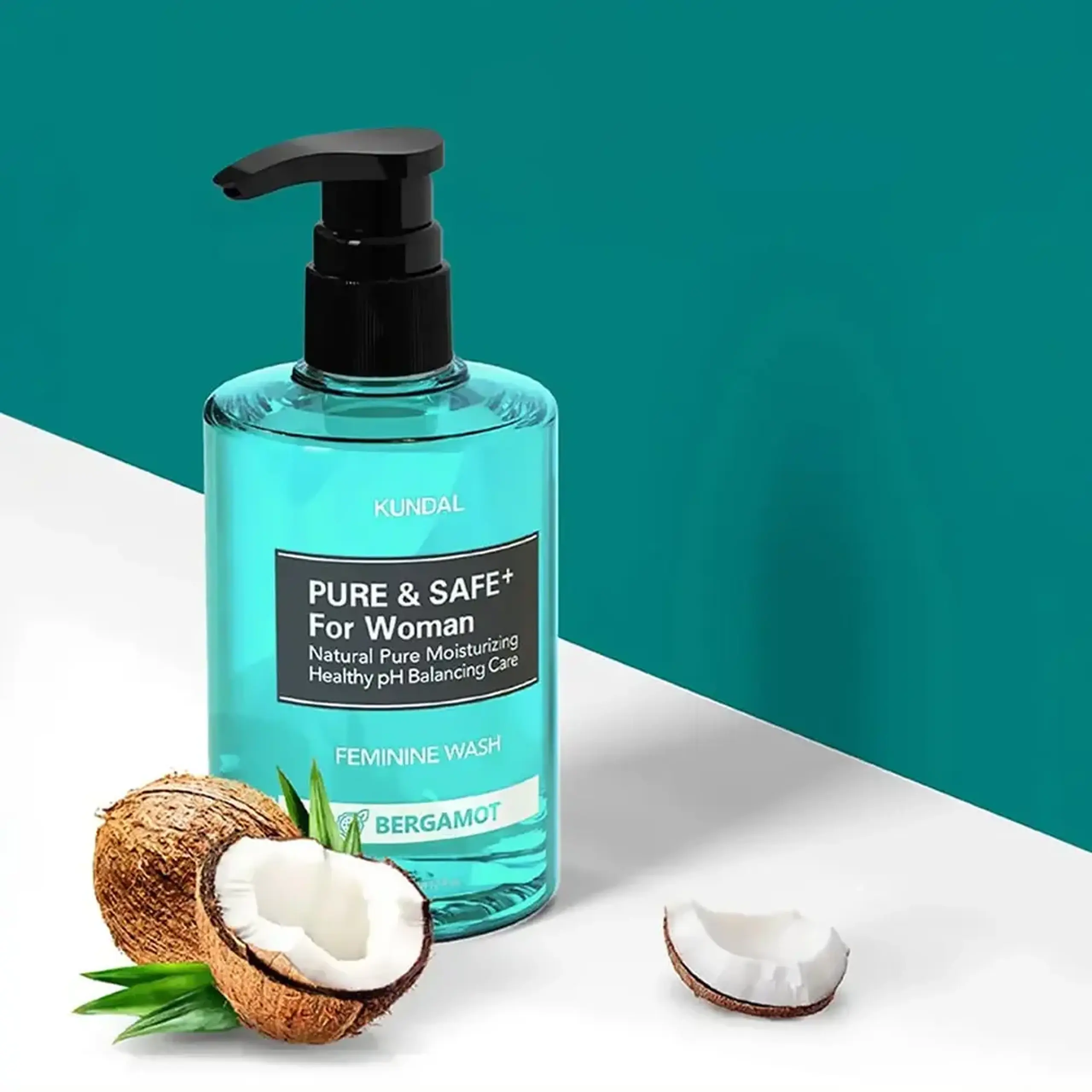 Gel pentru igiena intimă KUNDAL Pure &amp; Safe Feminine Wash Bergamot 300ml