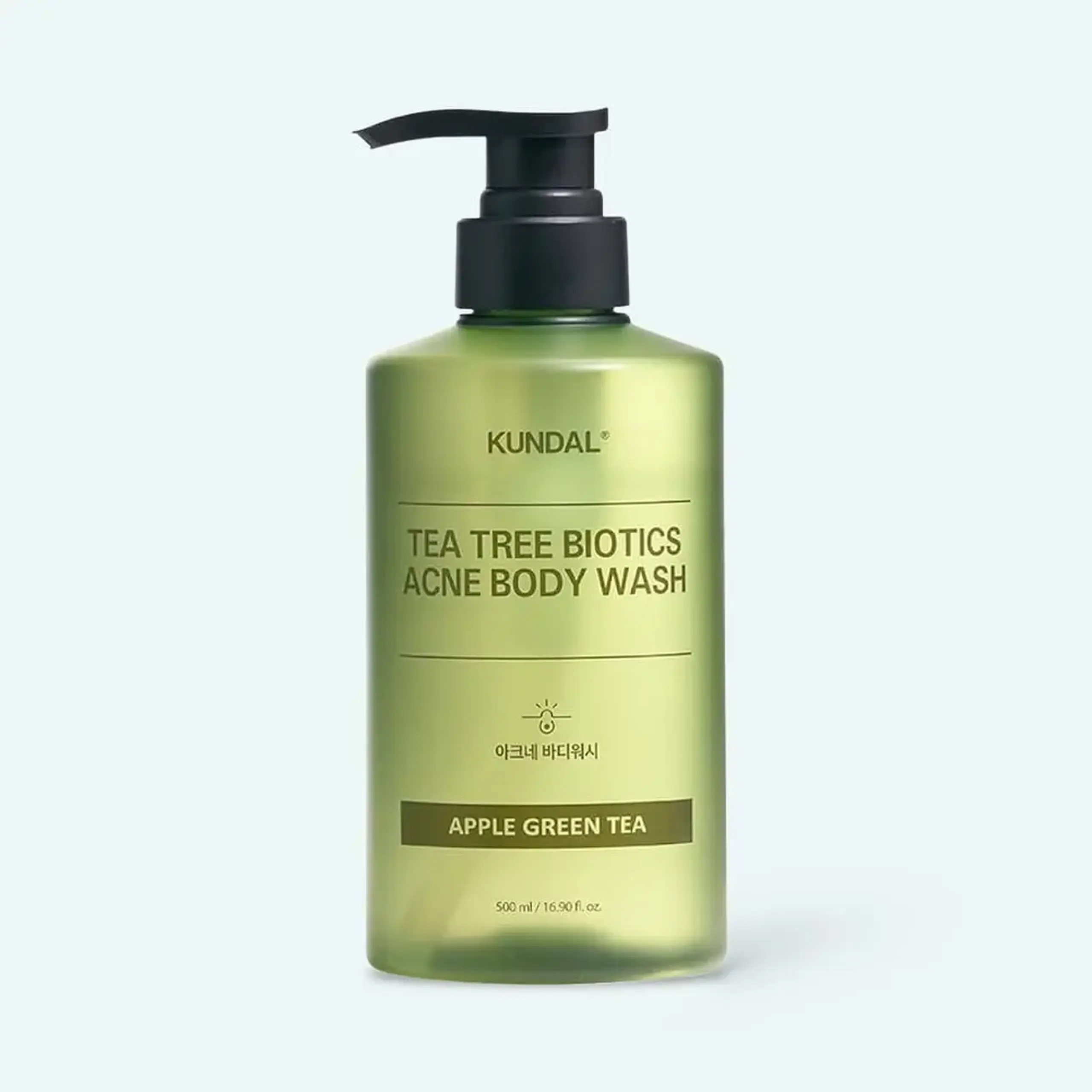 Gel de duş pentru corpul predispusă la iritații Kundal Tee Tree Bioticts Acne Body Wash Apple Green Tea 500ml