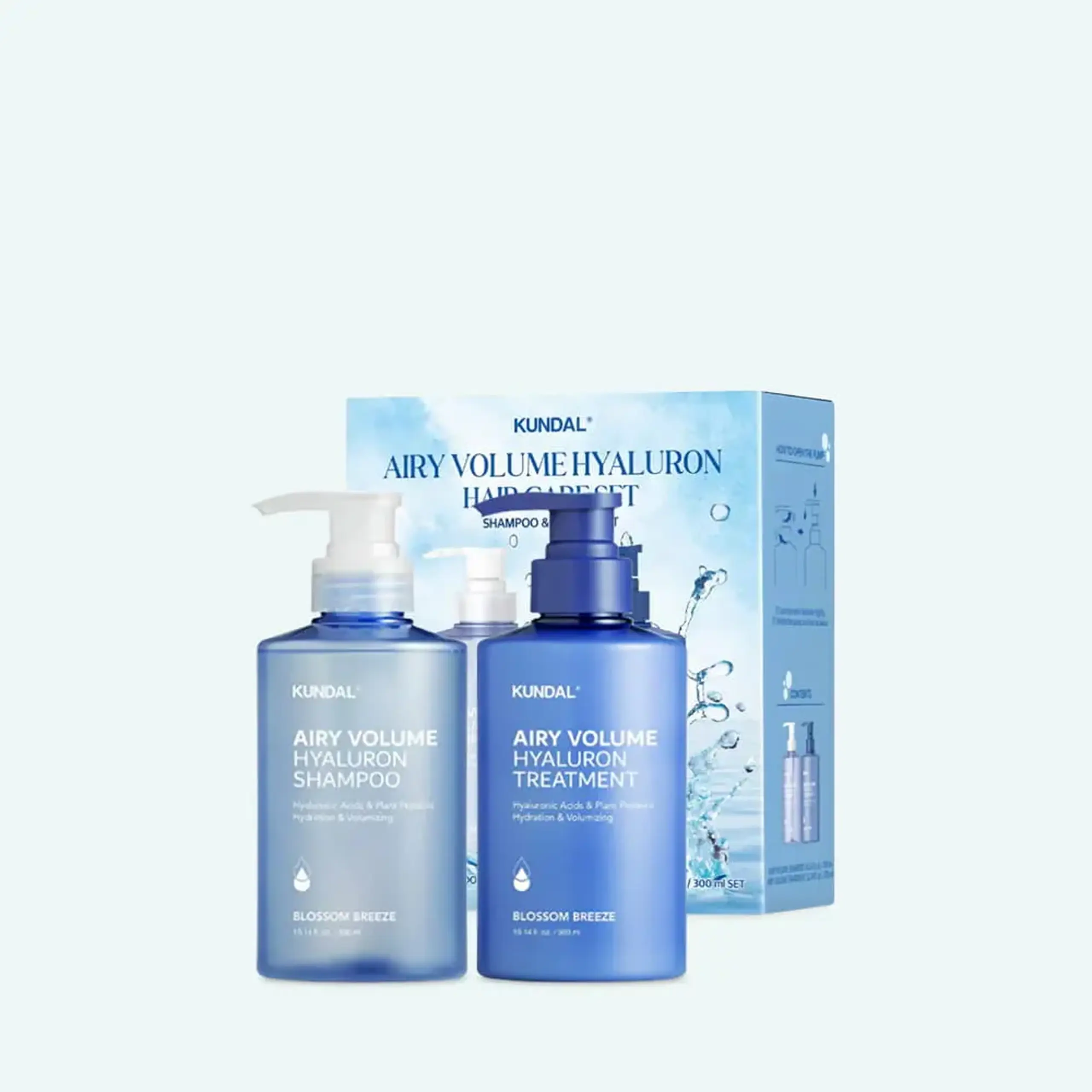 Kundal SET AIRY VOLUME HYALURON HAIR CARE SET SHAMPOO 300ML +TREATMENT 300ML BLOSSOM BREEZE