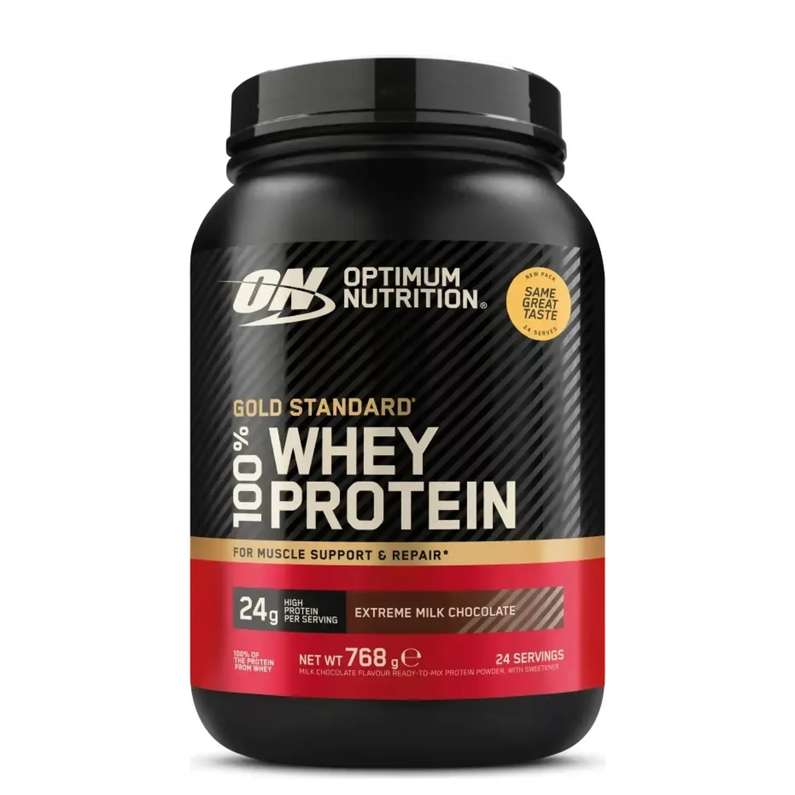 Optimum Nutrition Gold, Standard 100 % Whey Protein Extreme Milk Chocolate, 768 g