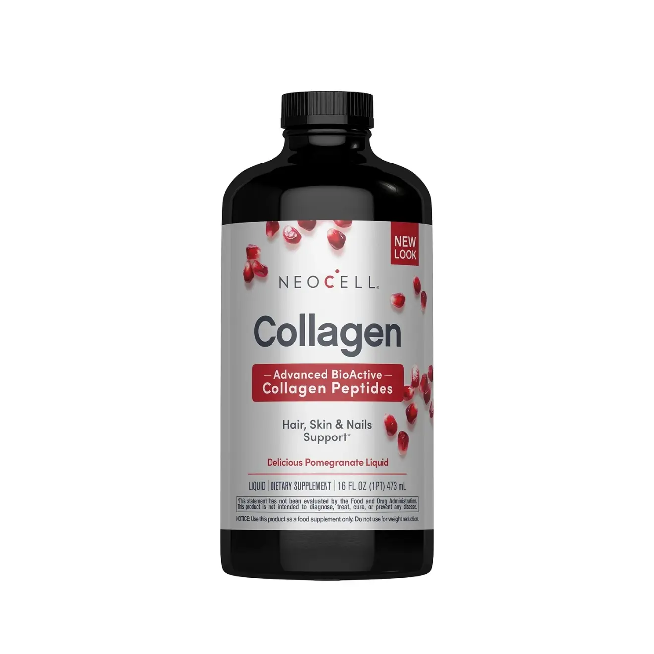 Neocell, Liquid Collagen Peptides Pomegranate, 473 ml