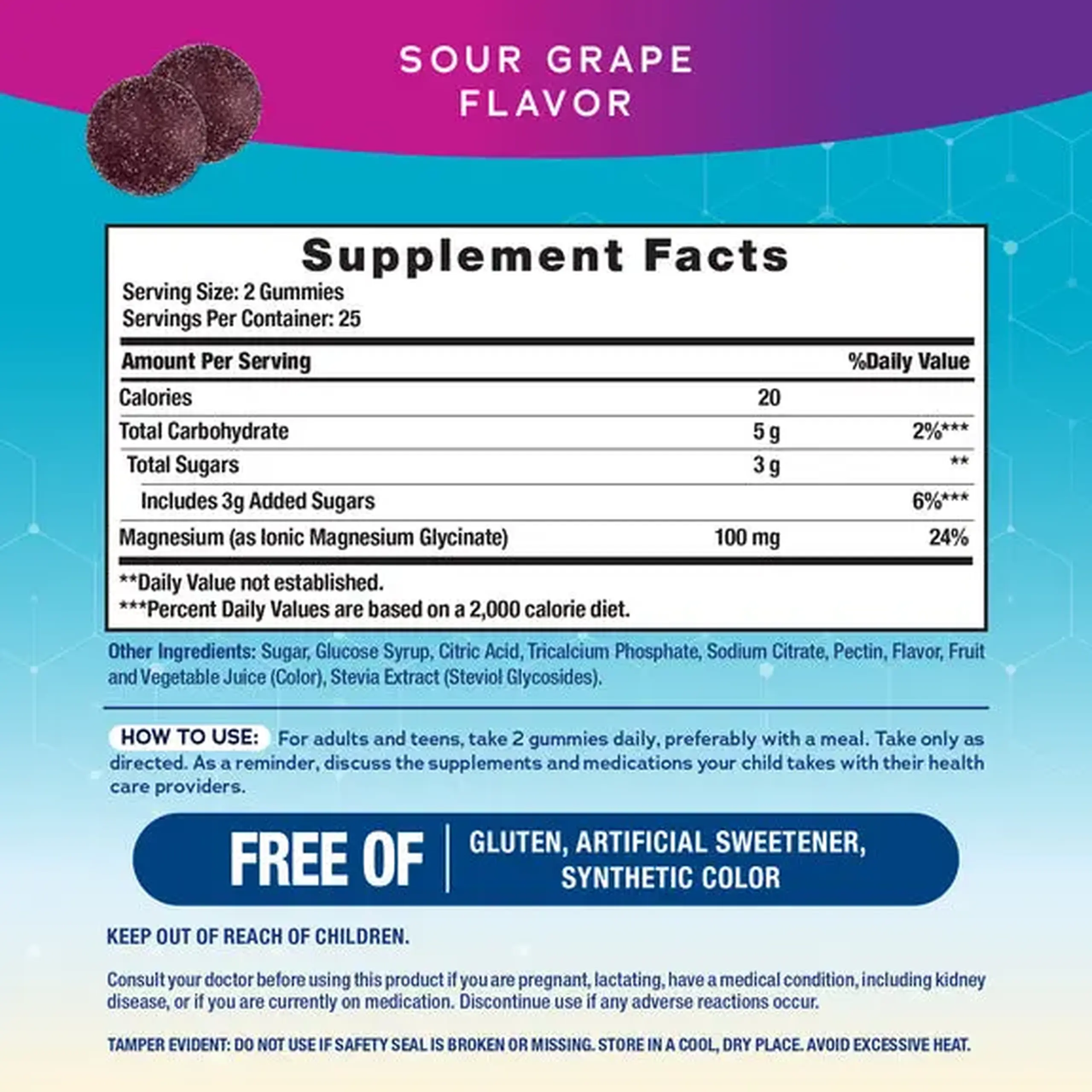 Natural Vitality, Magnesium Glycinate Gummies, 50 gum