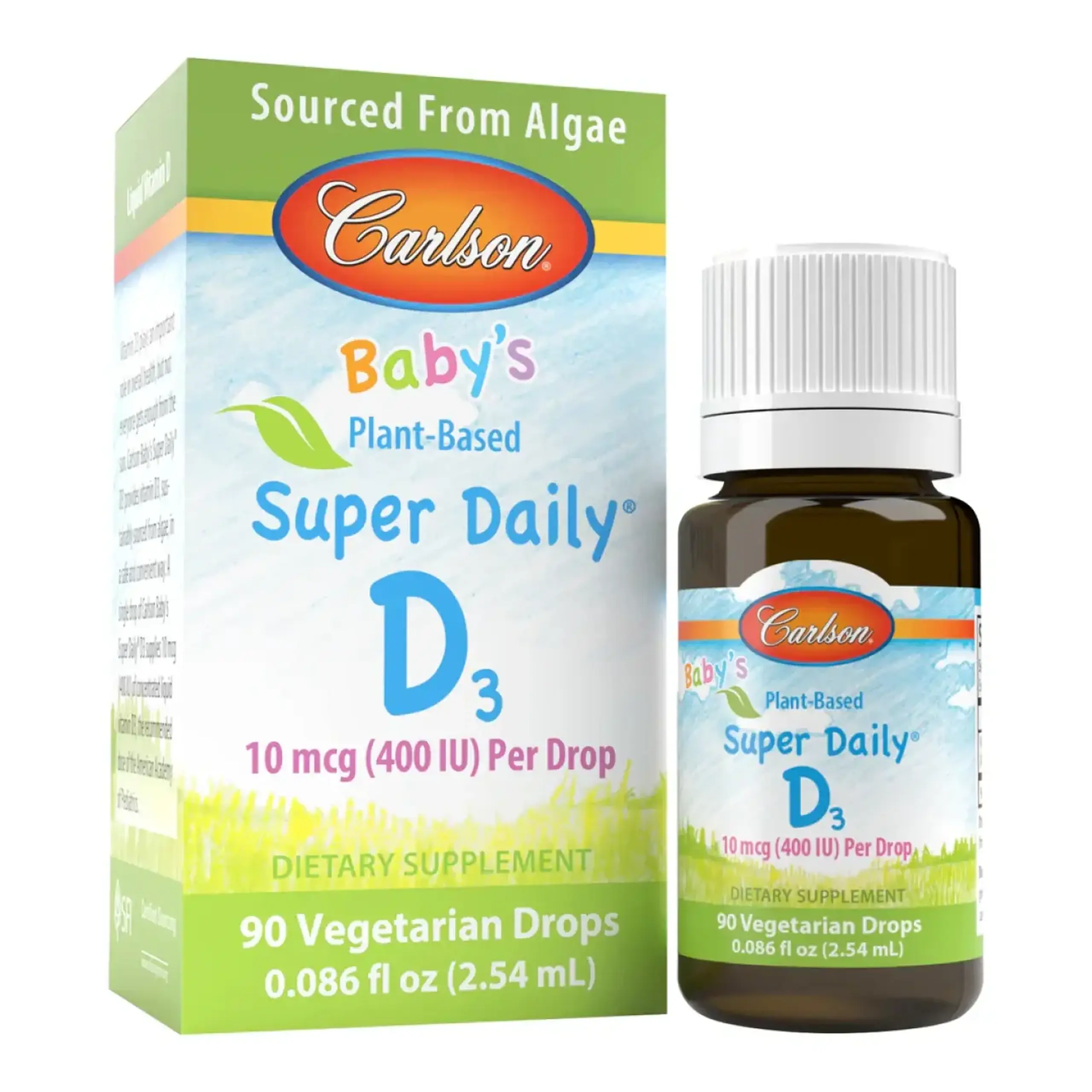 Carlson, Baby's Super Daily D-3, 400 IU, 2.54 ml