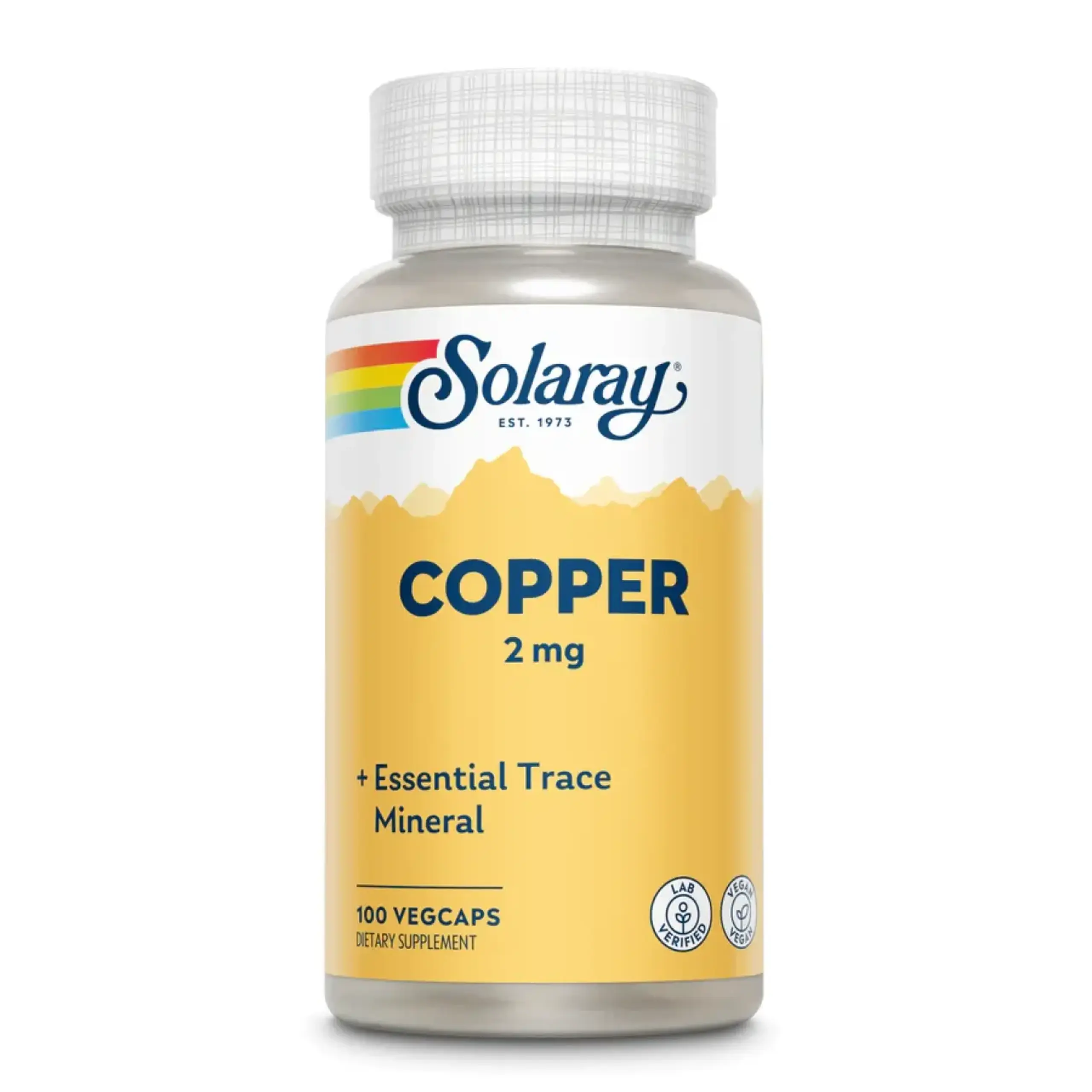 Solaray, Copper 2 mg, 100 Veg Caps
