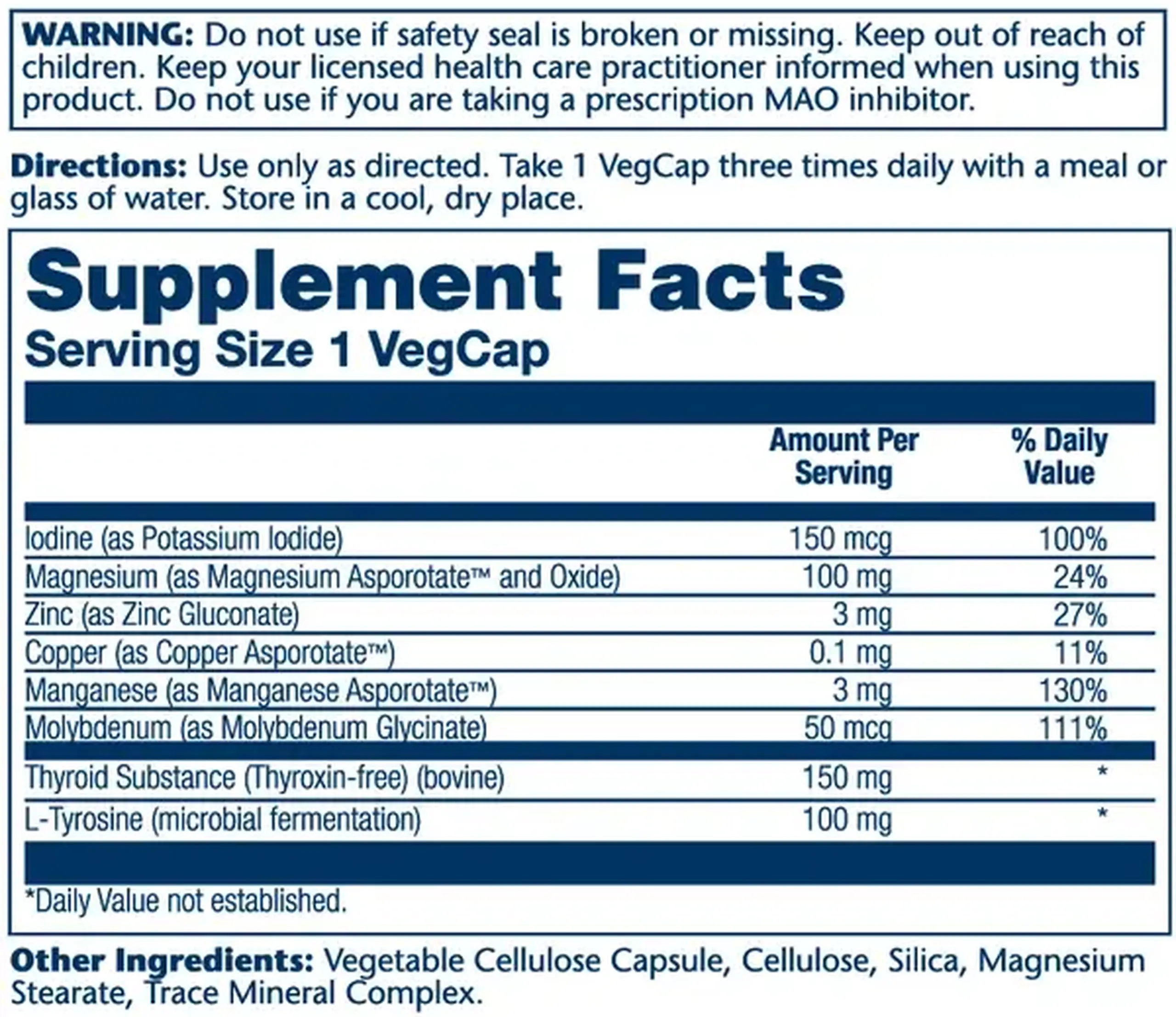 Solaray, Thyroid Caps, 60 VegCaps