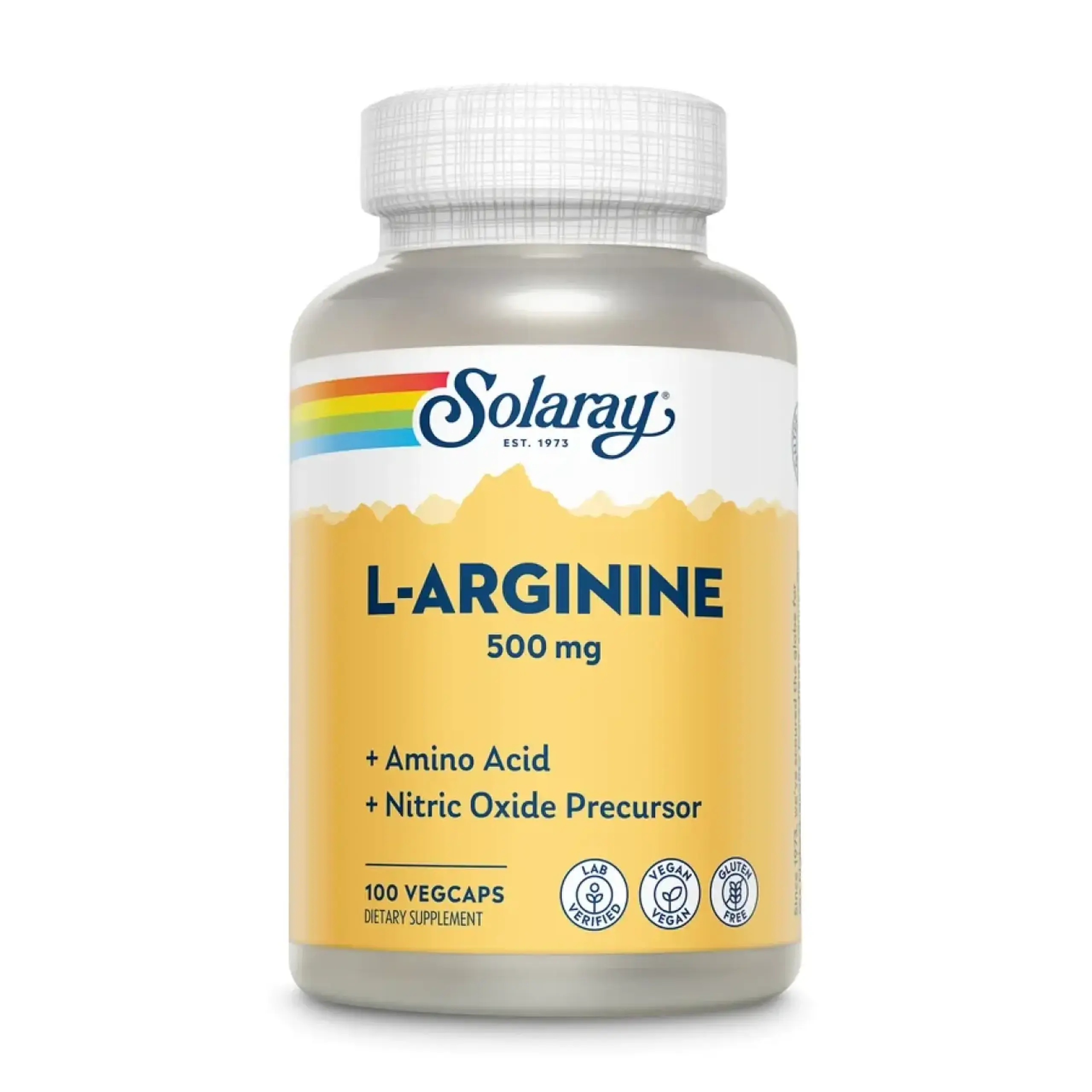 Solaray, L-Arginine 500 mg, 100 Veg Caps
