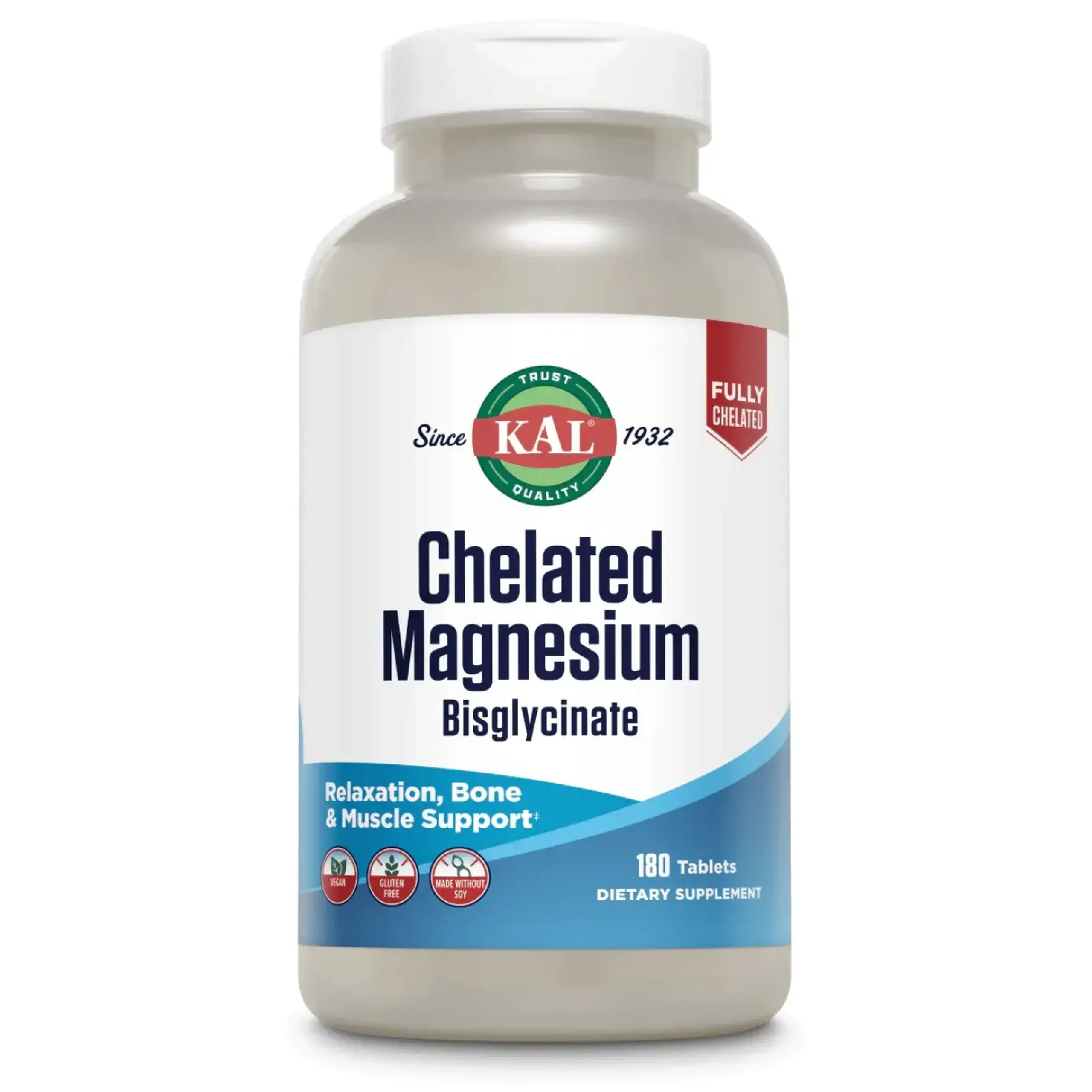 Kal, Chelated Magnesium Bisglycinate, 180 tab