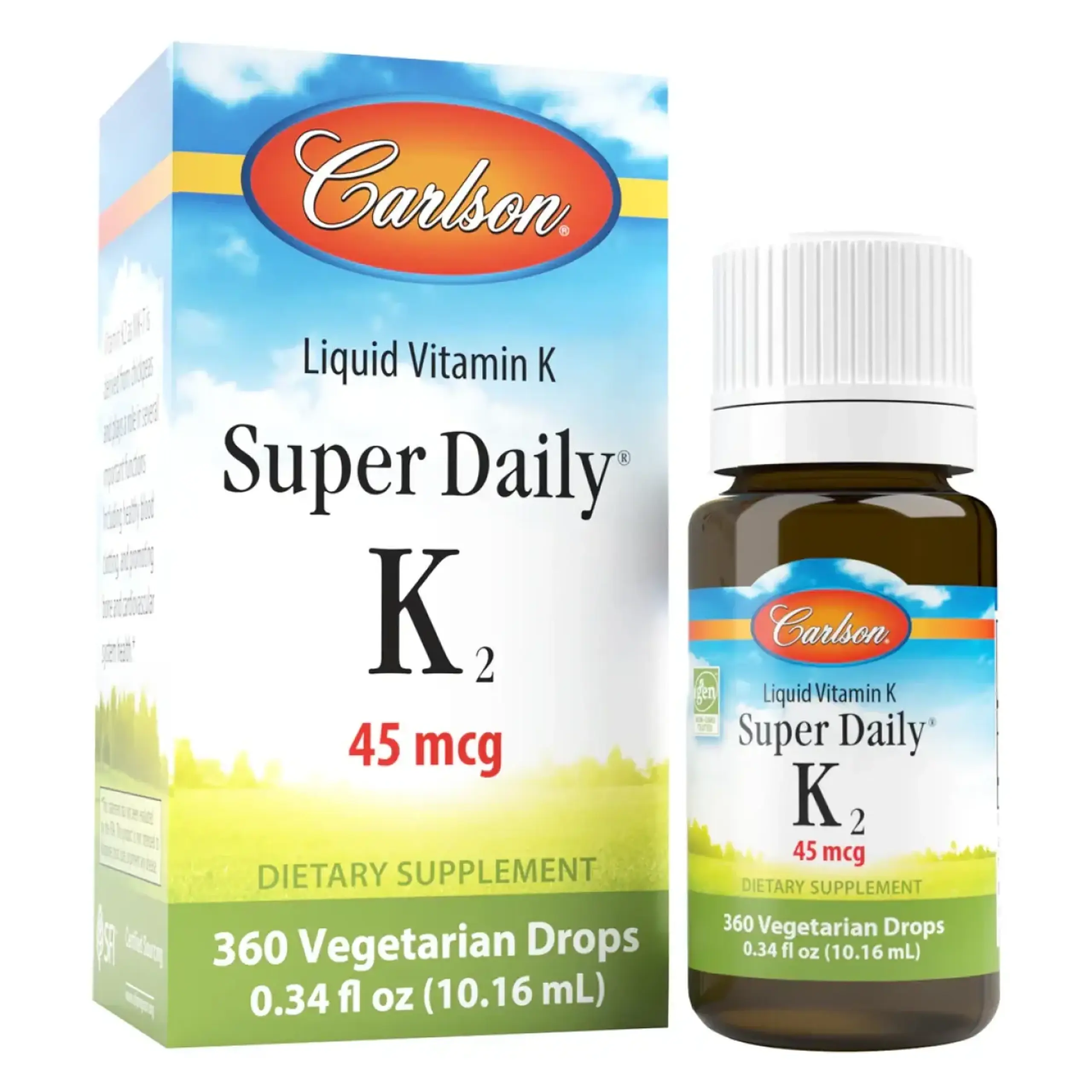 Carlson, Super Daily K2 45 mcg Drops, 10.16 ml