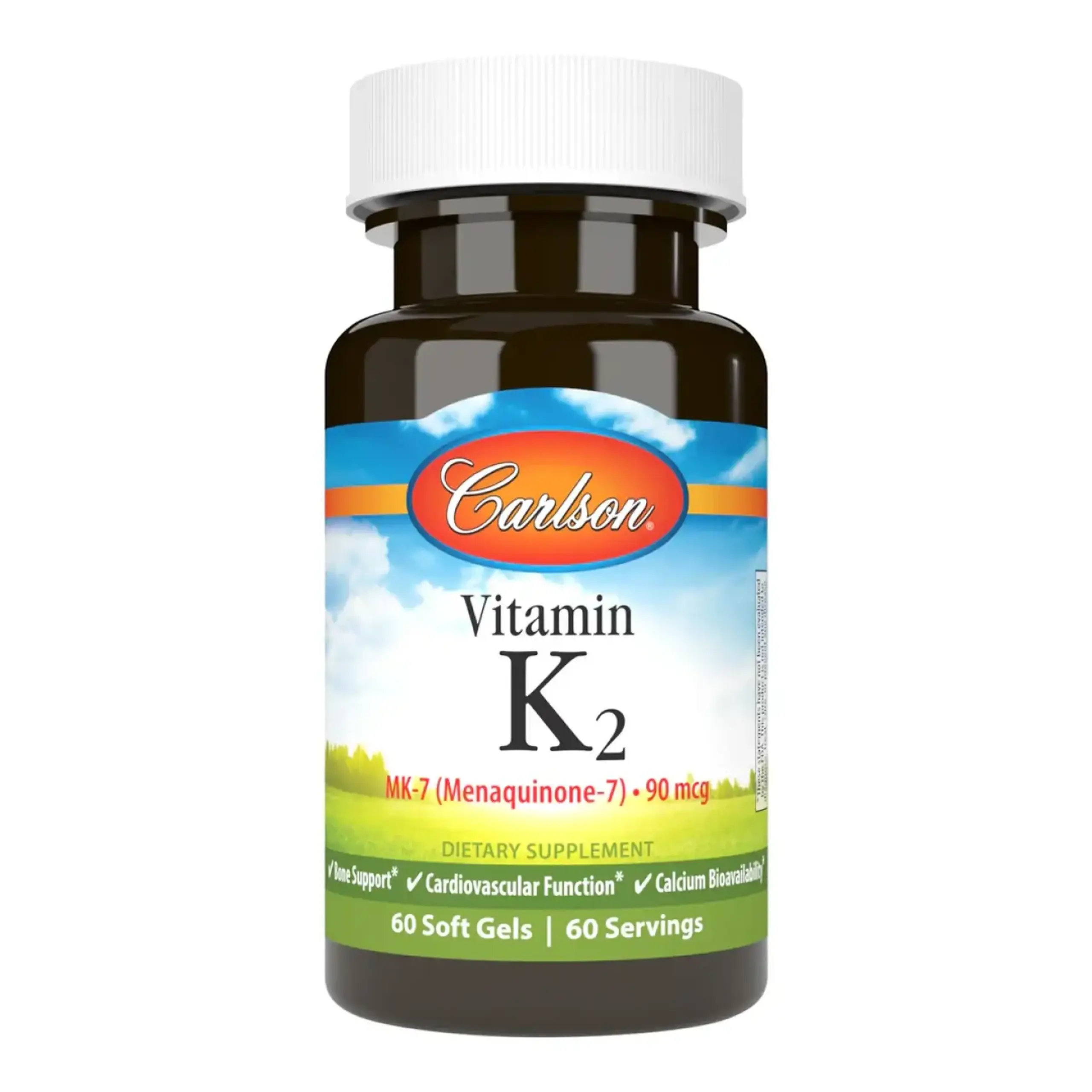 Carlson, Vitamin K2 MK-7 90 mcg, 60 Soft Gels