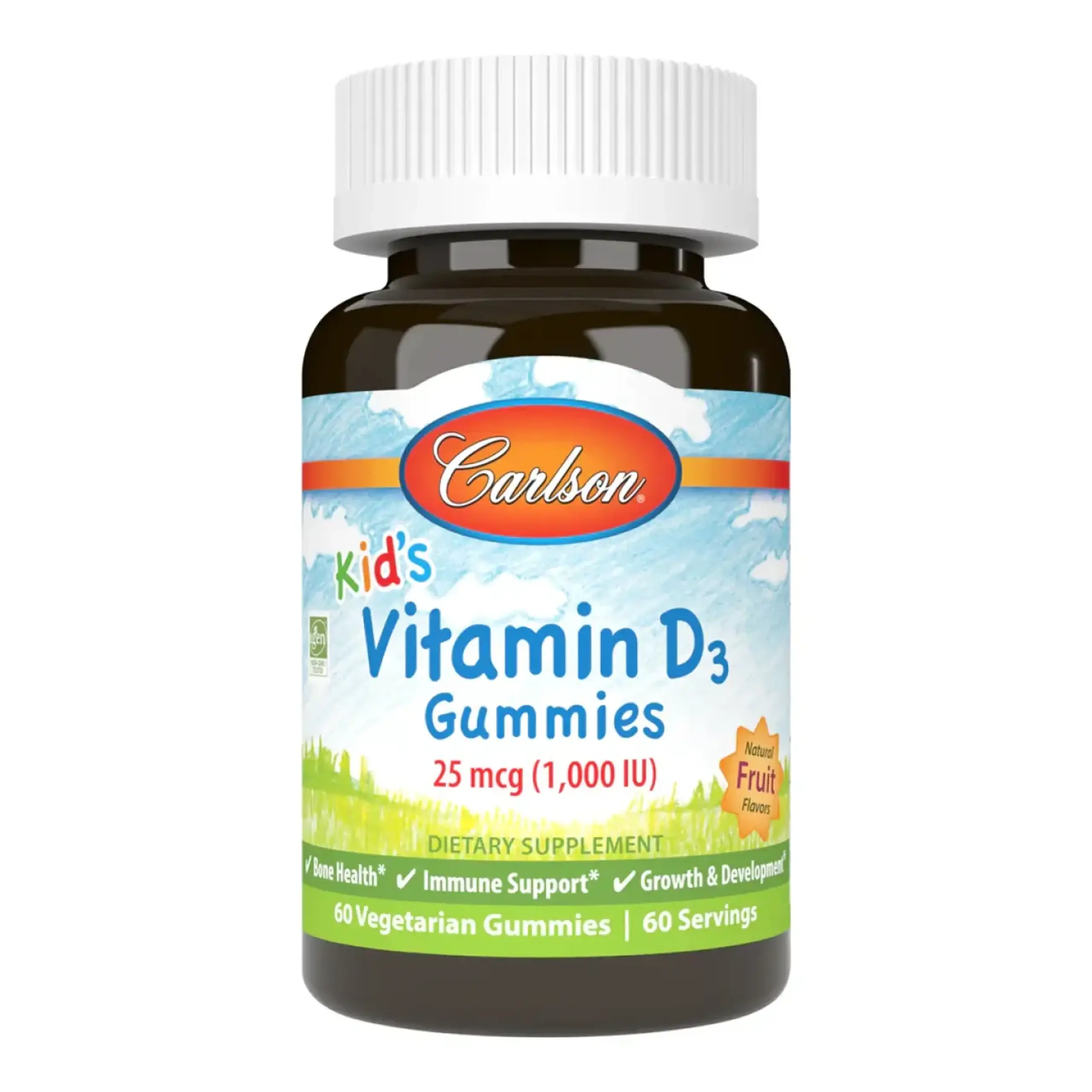 Carlson, Kids Vitamin D3 1000IU Gummies, 60 gum