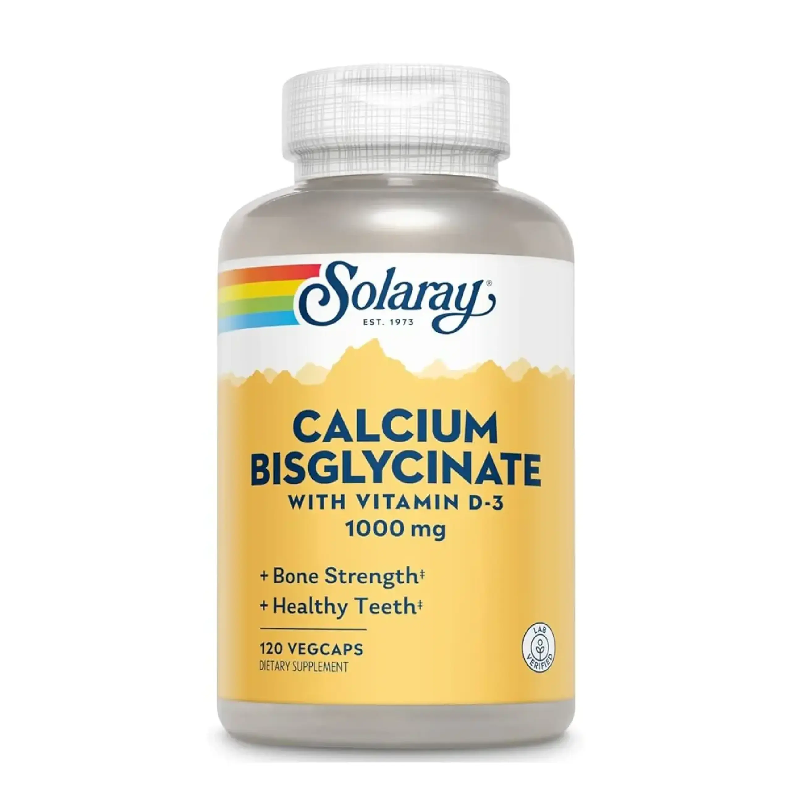 Solaray, Calcium Bisglycinate with Vitamin D-3 1000 mg, 120 Caps