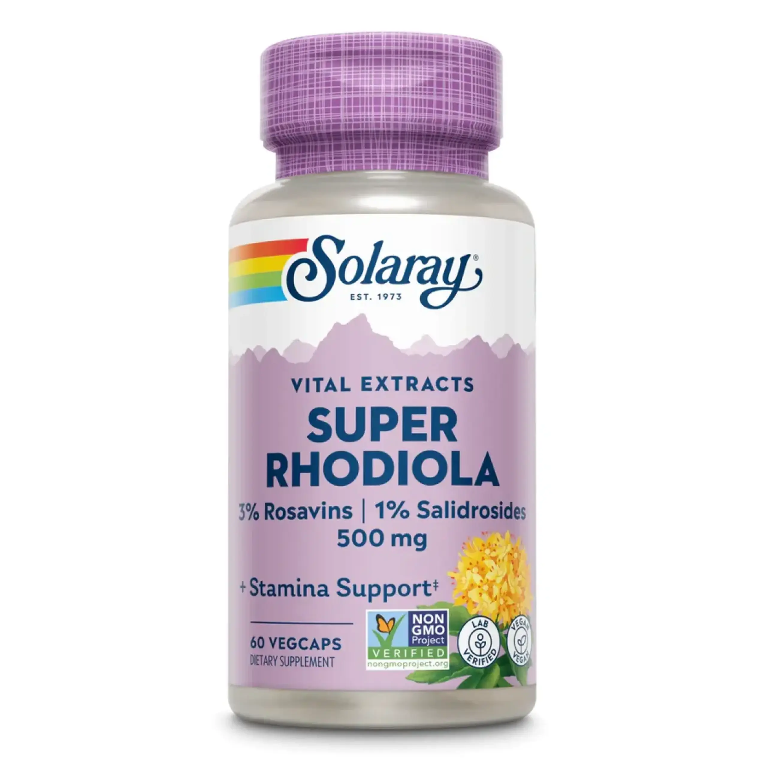 Solaray, Rhodiola Root Extract 500 mg, 60 Veg Caps