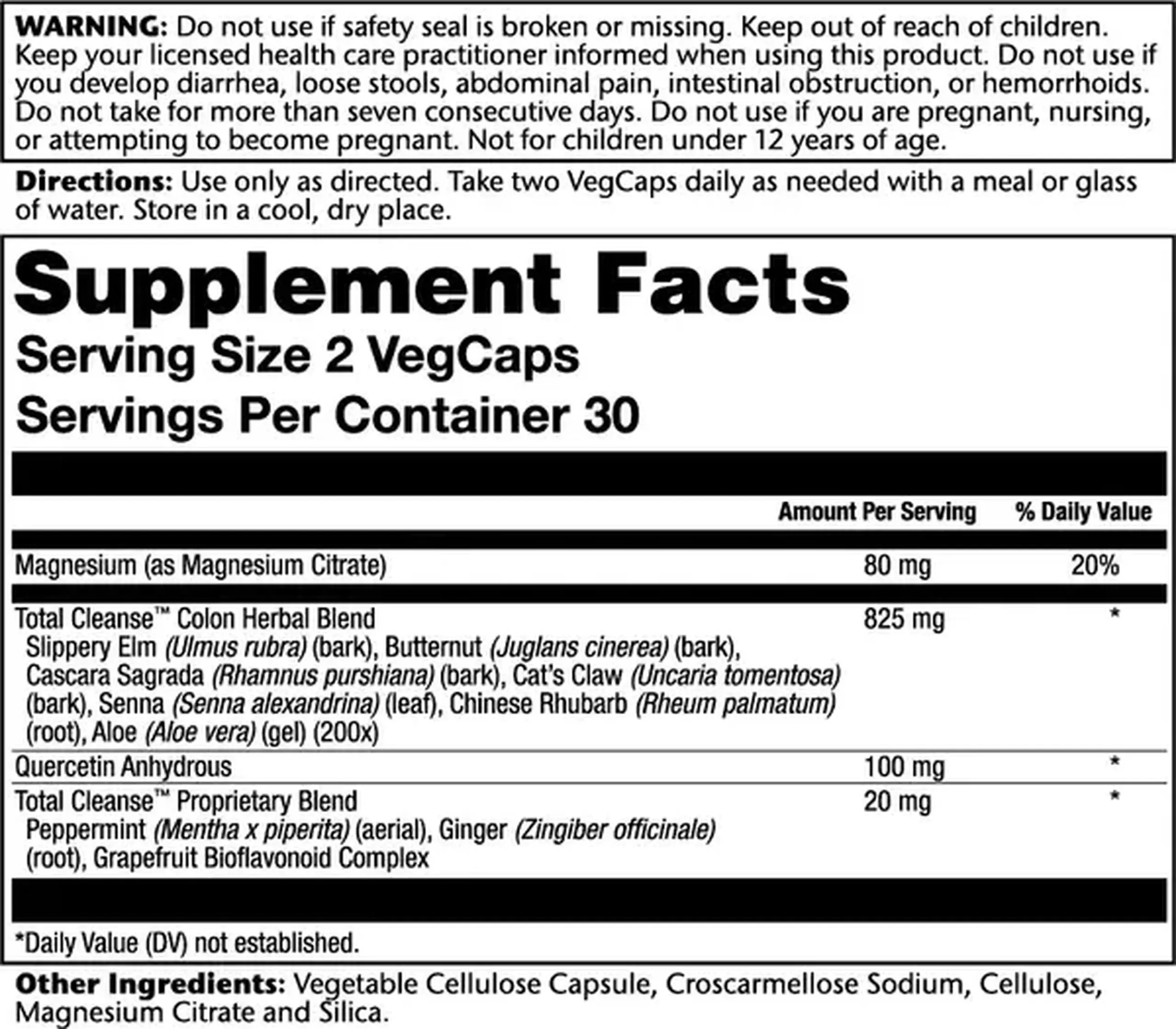 Solaray, Total Cleanse Colon, 60 Veg Caps