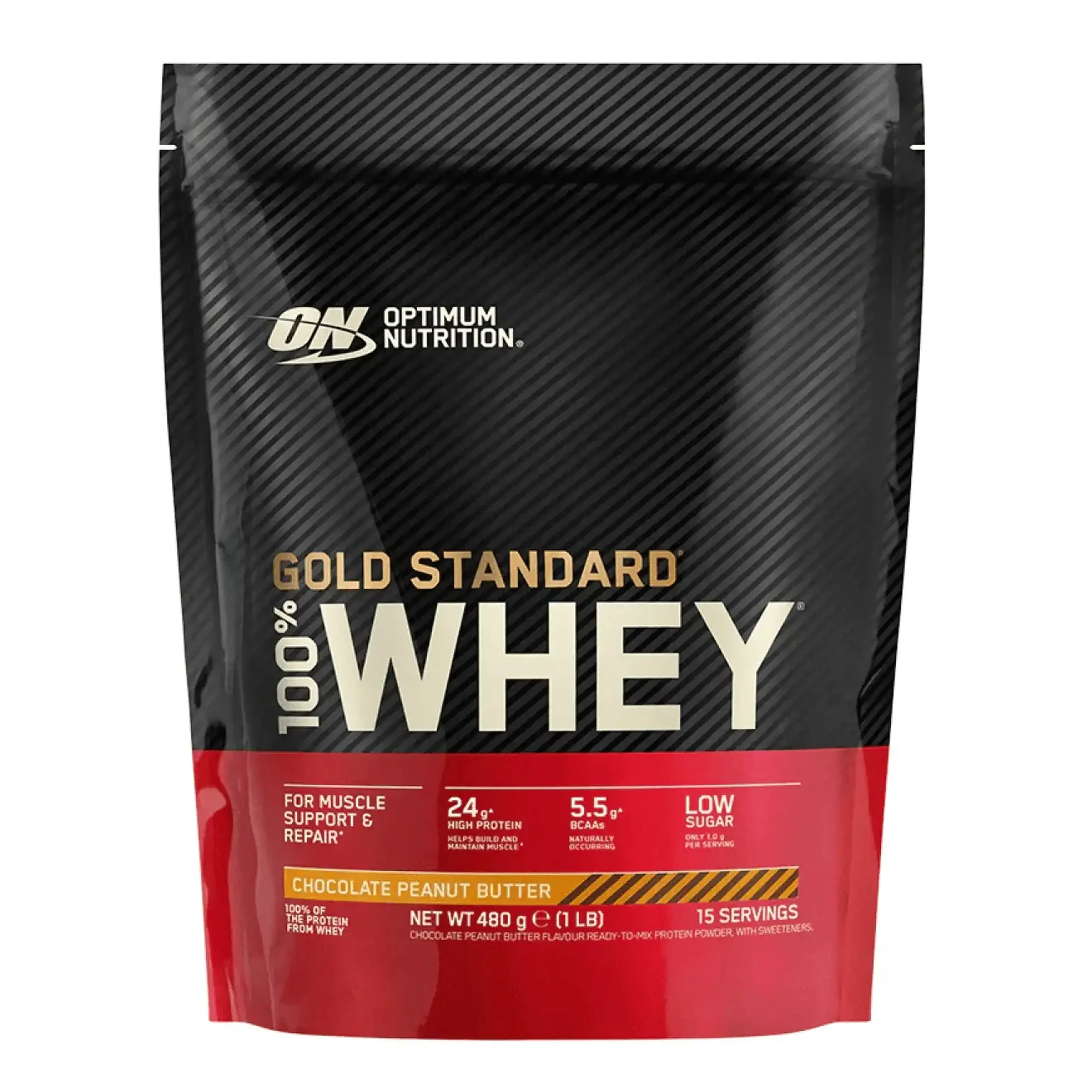 Optimum Nutrition Gold, Standard 100 % Whey Protein Chocolate Peanut Butter, 480 gr.