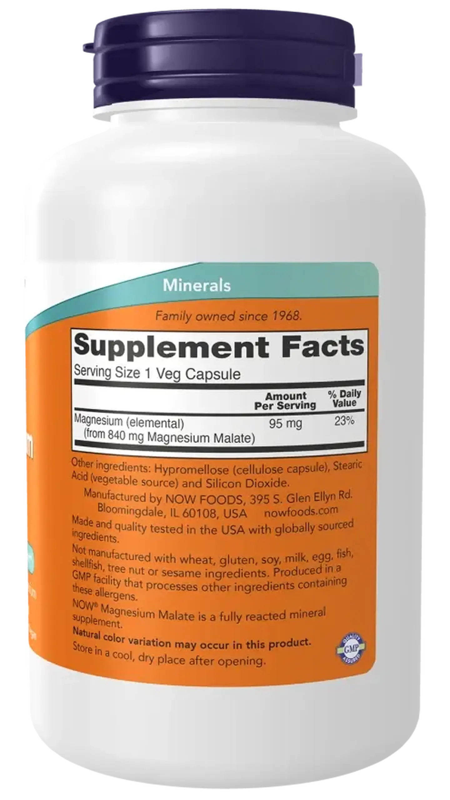 Now Foods, Magnesium Malate, 180 Vcaps