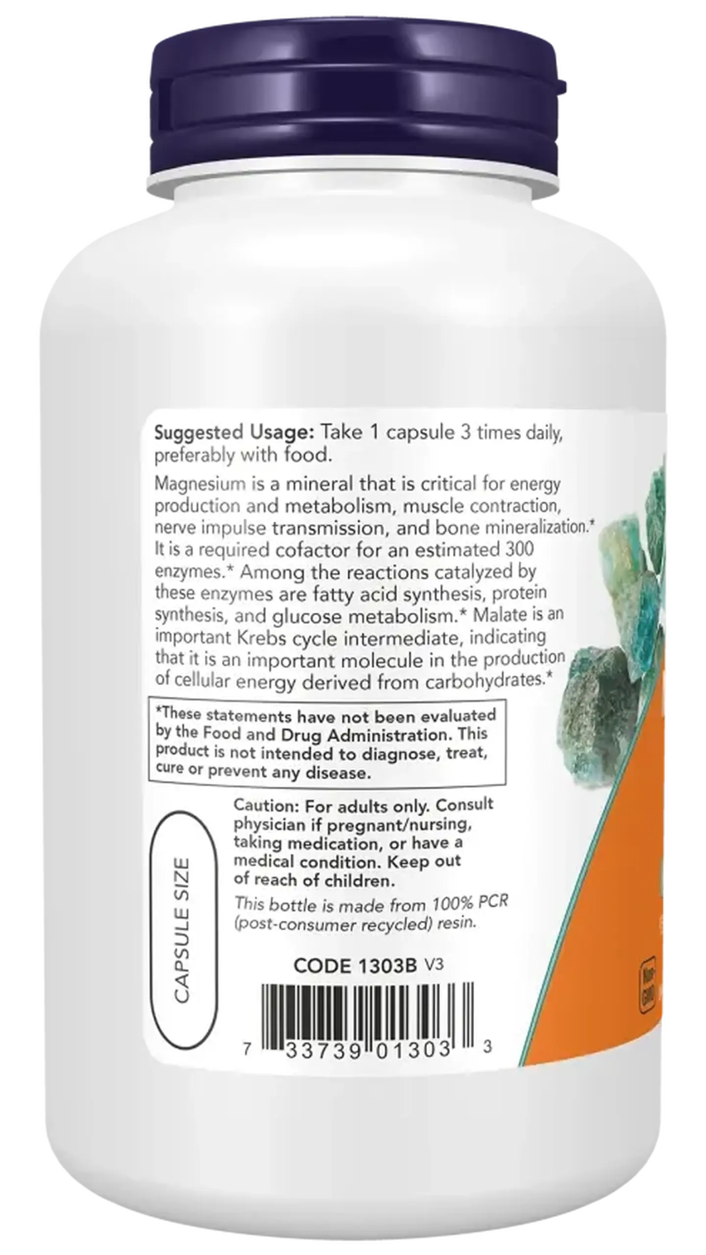 Now Foods, Magnesium Malate, 180 Vcaps