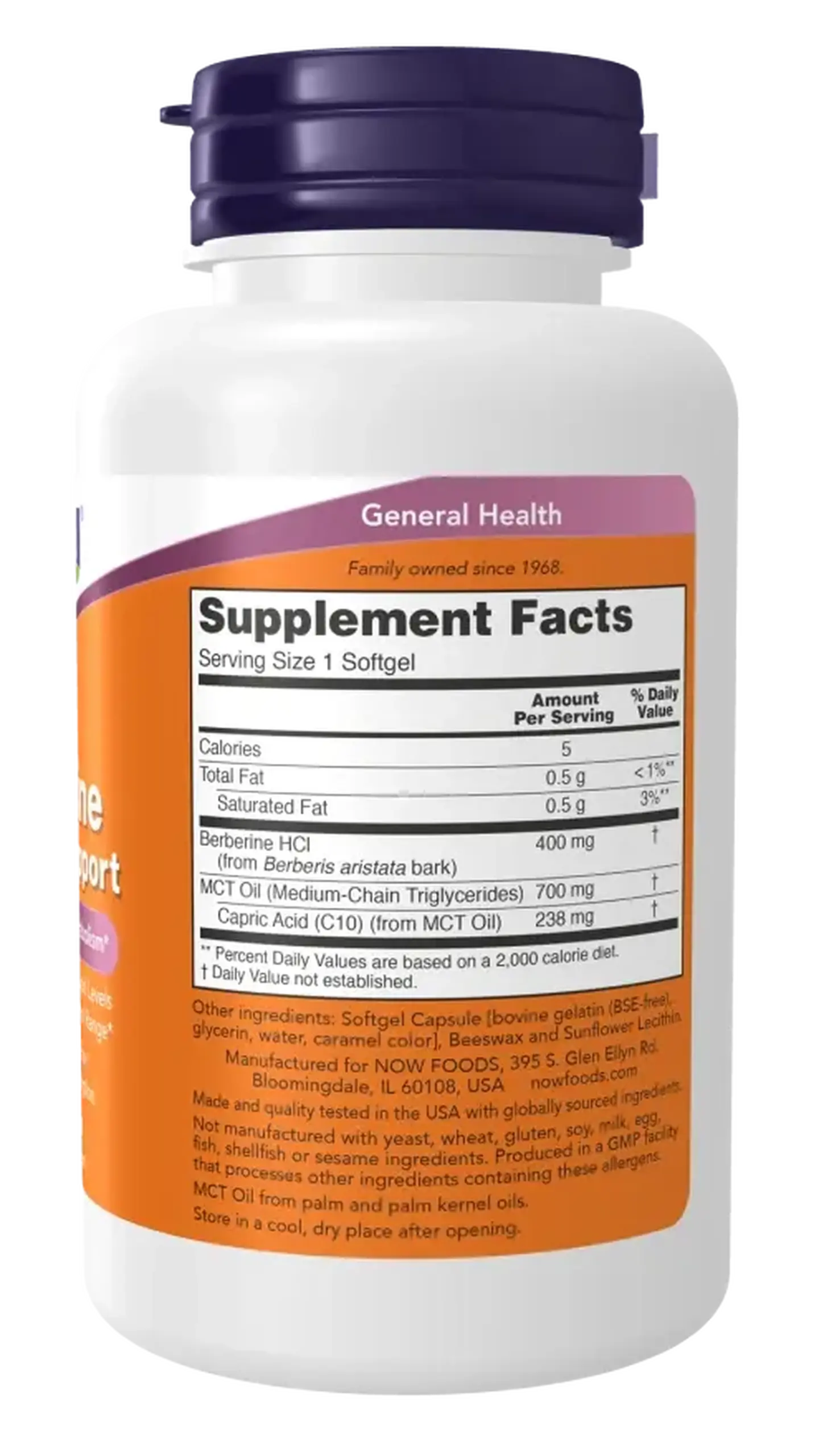 Now Foods, Berberine Glucose Support, 60 sgels