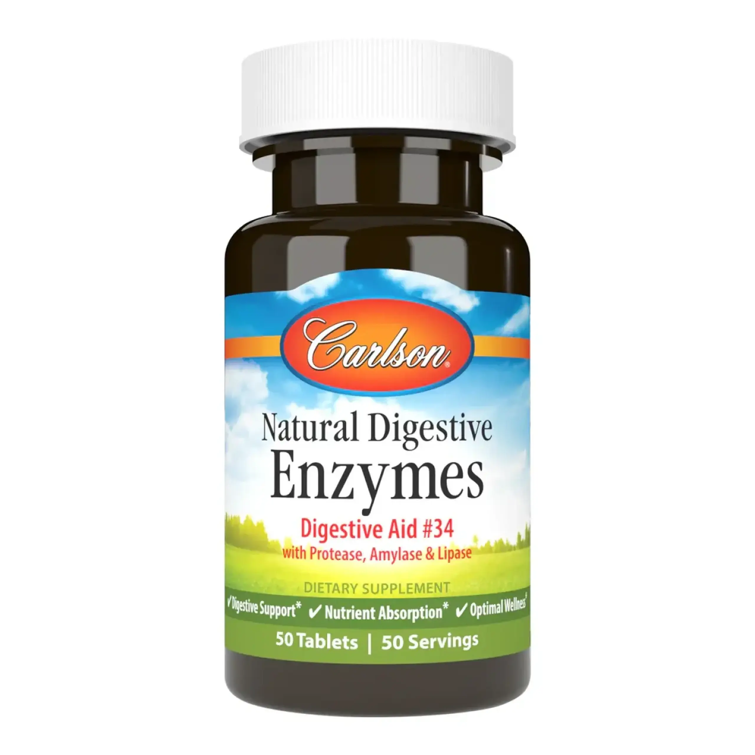 Carlson, Natural Digestive Enzymes, 50 tabs