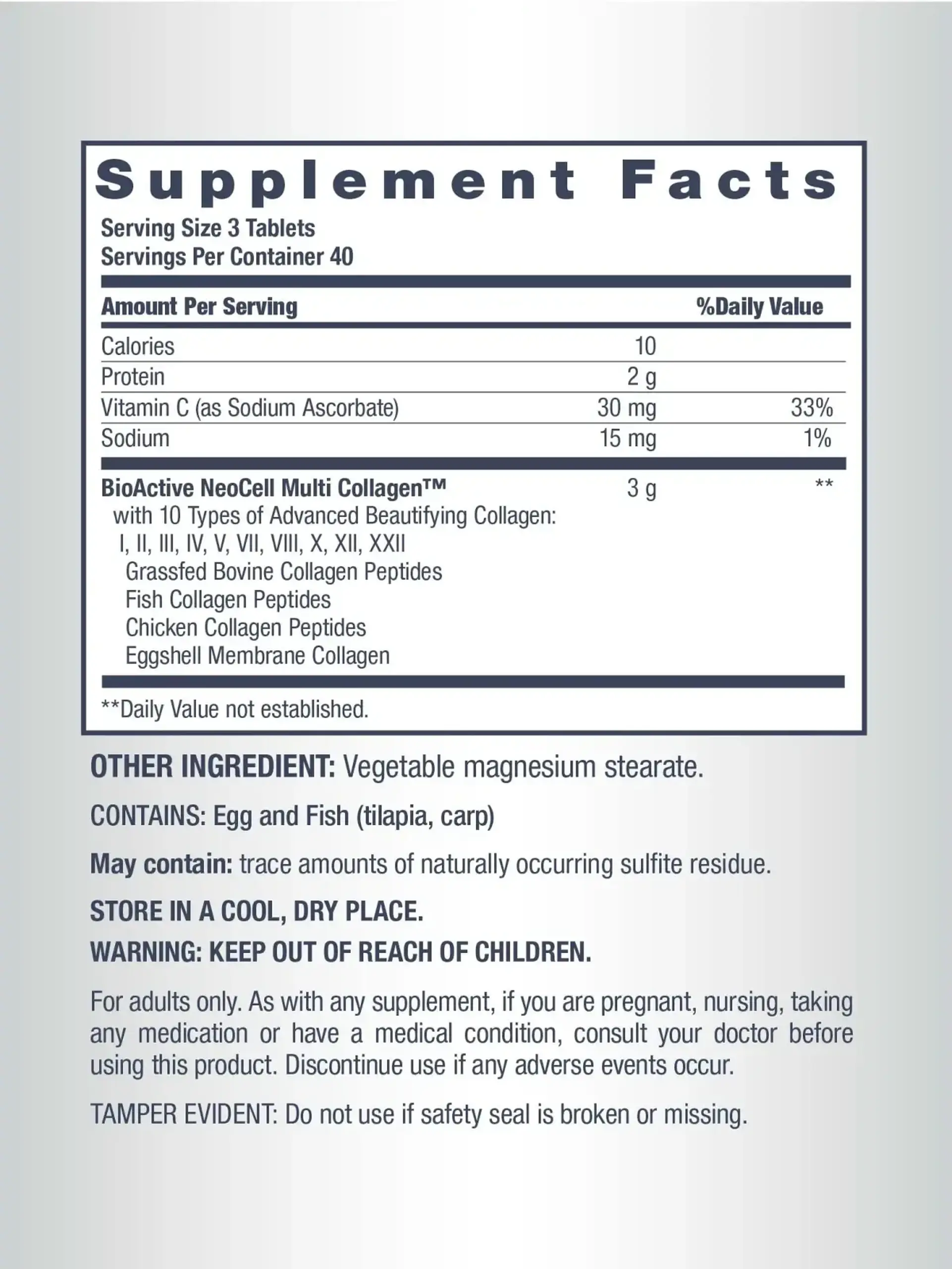 Neocell, Multi Collagen, 120 Tabs