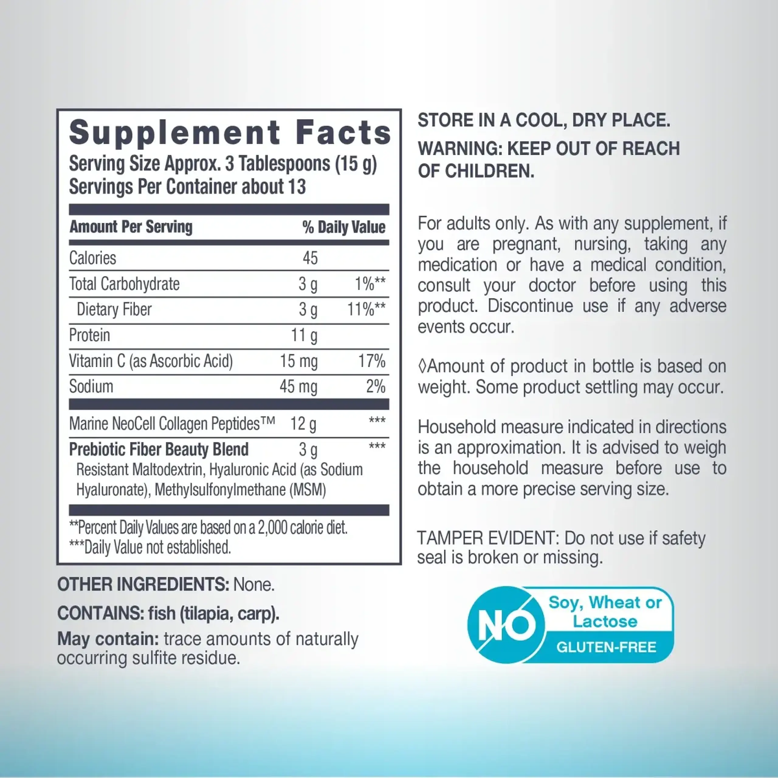 Neocell, Marine Collagen Peptides, 200 gr.