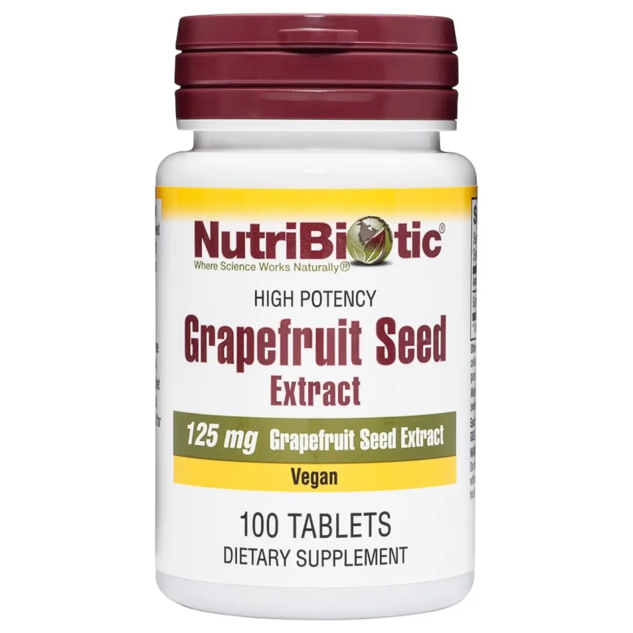 Nutribiotic, Grapefruit Seed Extract Tablets, 125 mg, 100 tabs
