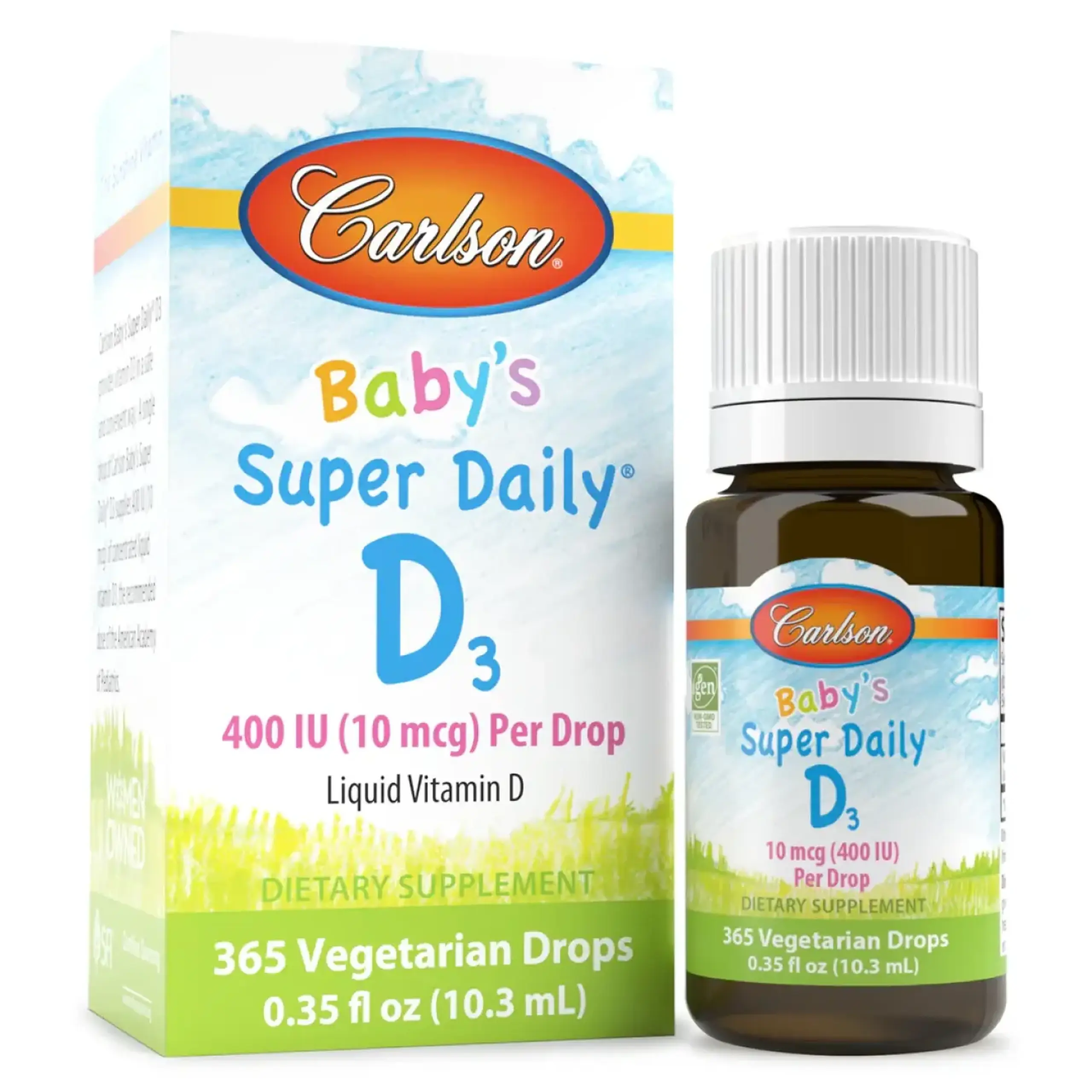 Carlson, Baby's Super Daily D-3, 400 IU, 10.3 ml