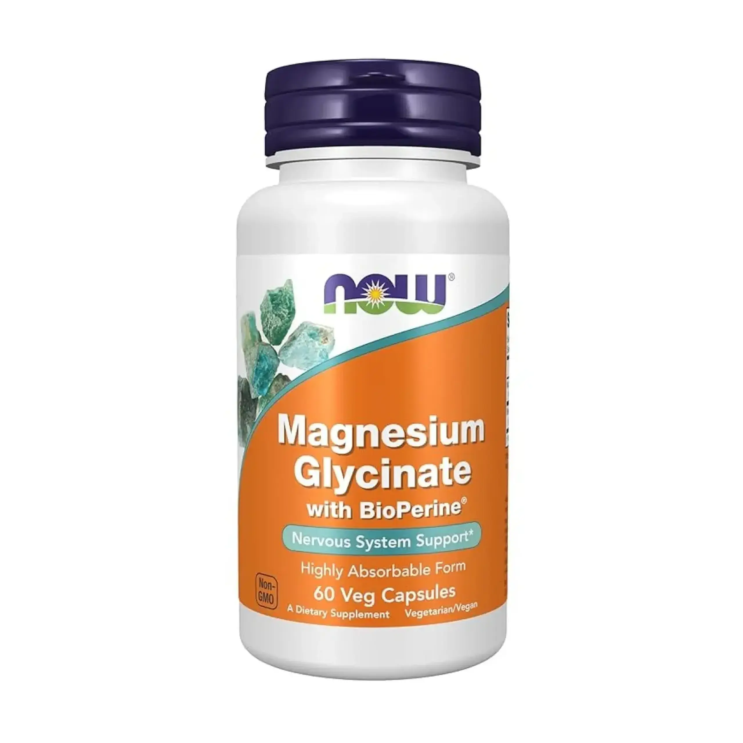 Now Foods, Magnesium Glycinat With Bioperine, 60 capsule vegetale