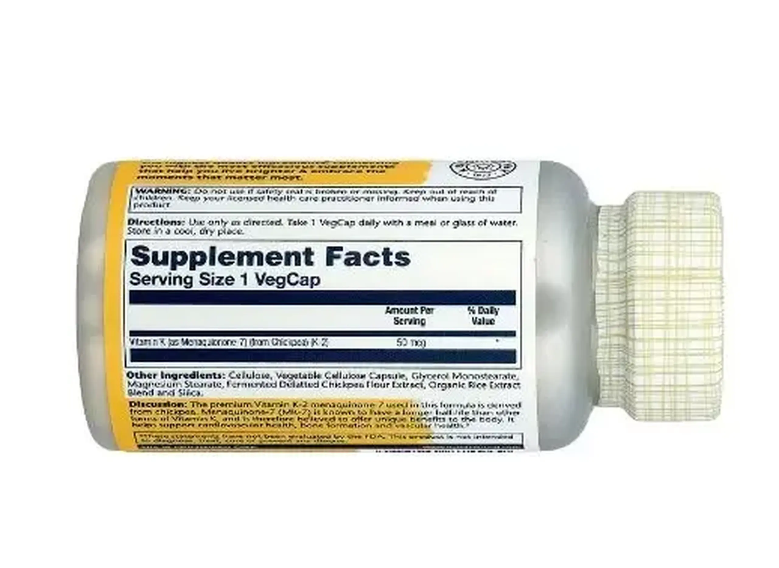 Solaray, Vitamin K-2 MK7 50 mcg, 30 Veg. Capsule
