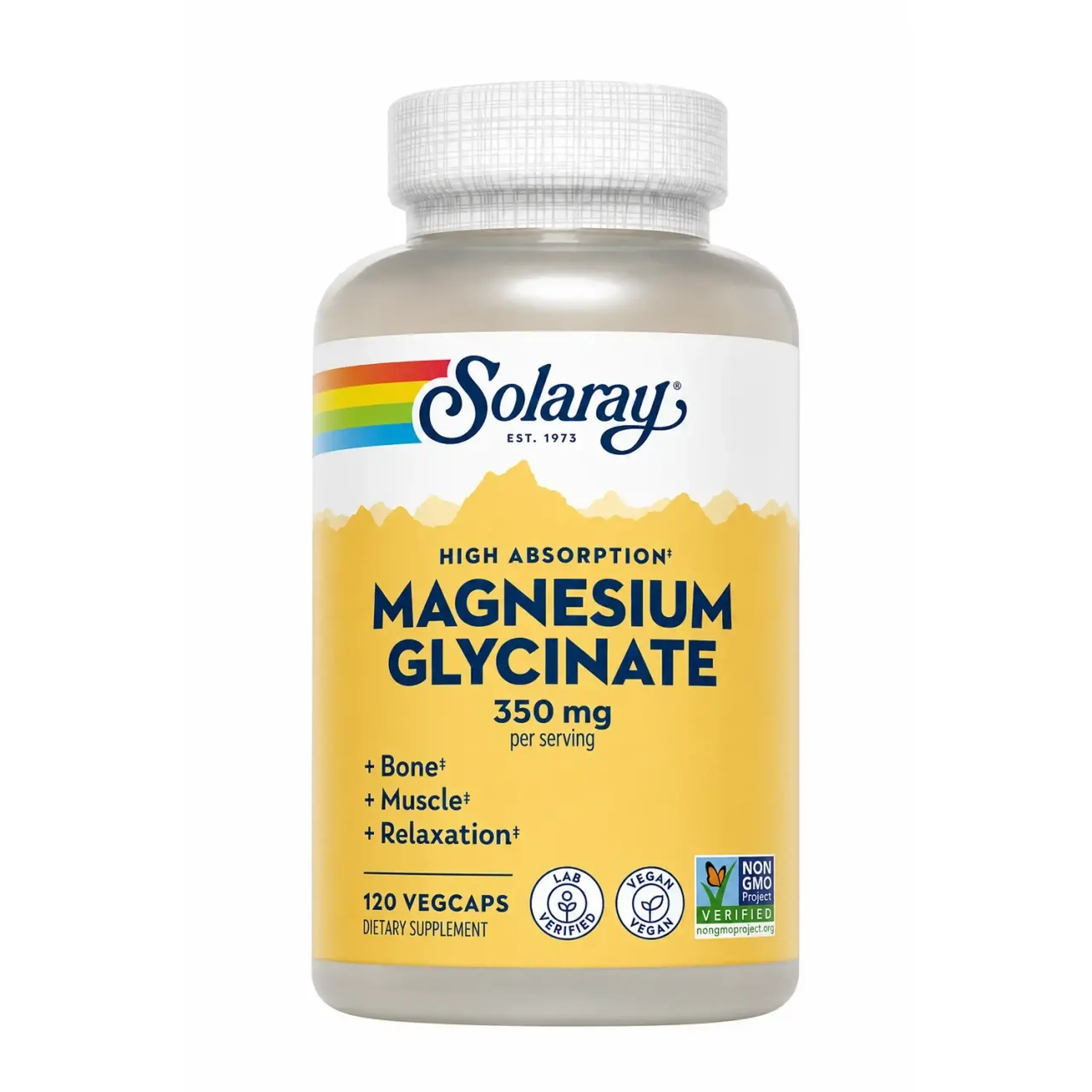 Solaray, Magnesium Glycinate 350 mg, 120 Veg. Capsule