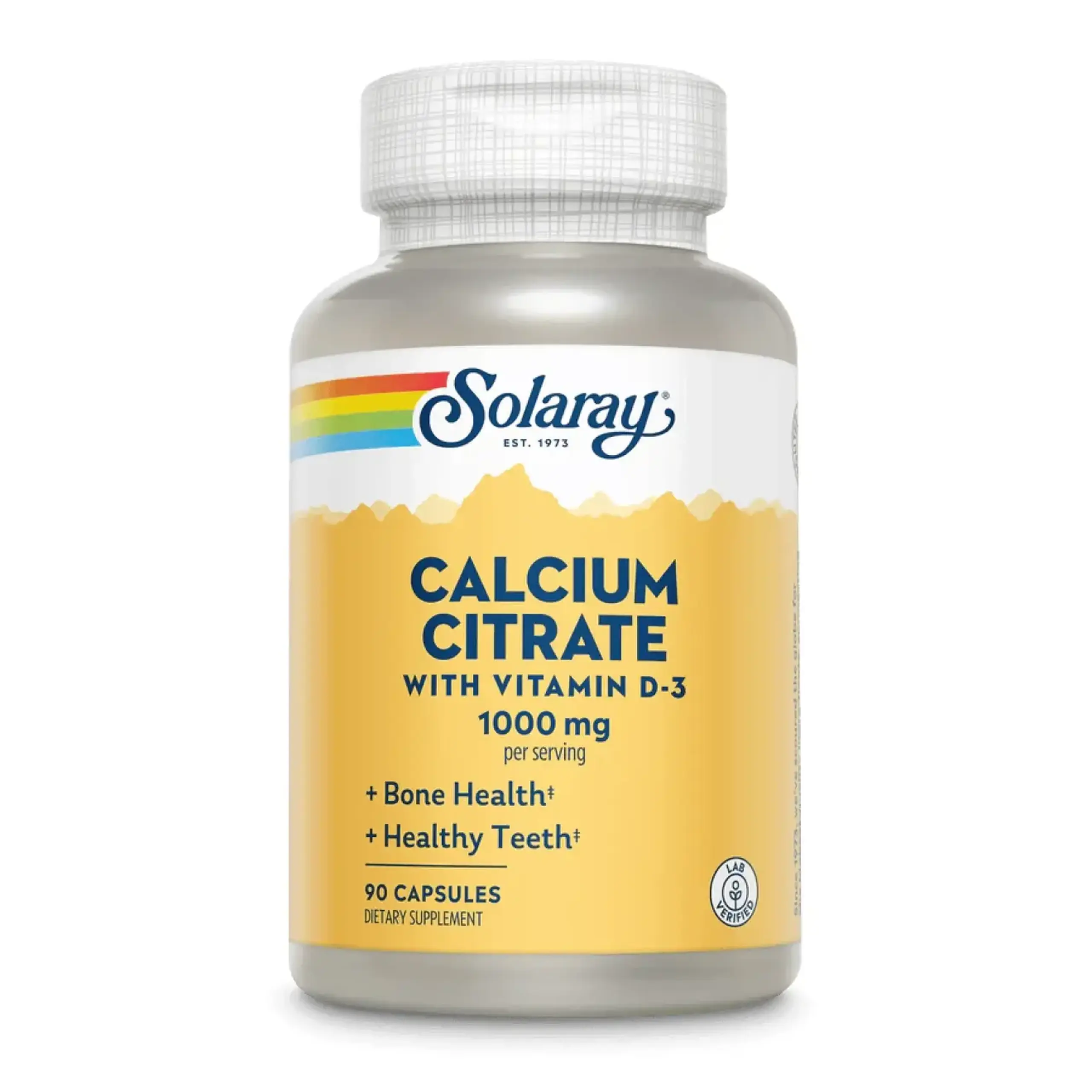 Solaray, Calcium Citrate with Vitamin D-3 1000 mg, 90 Capsule