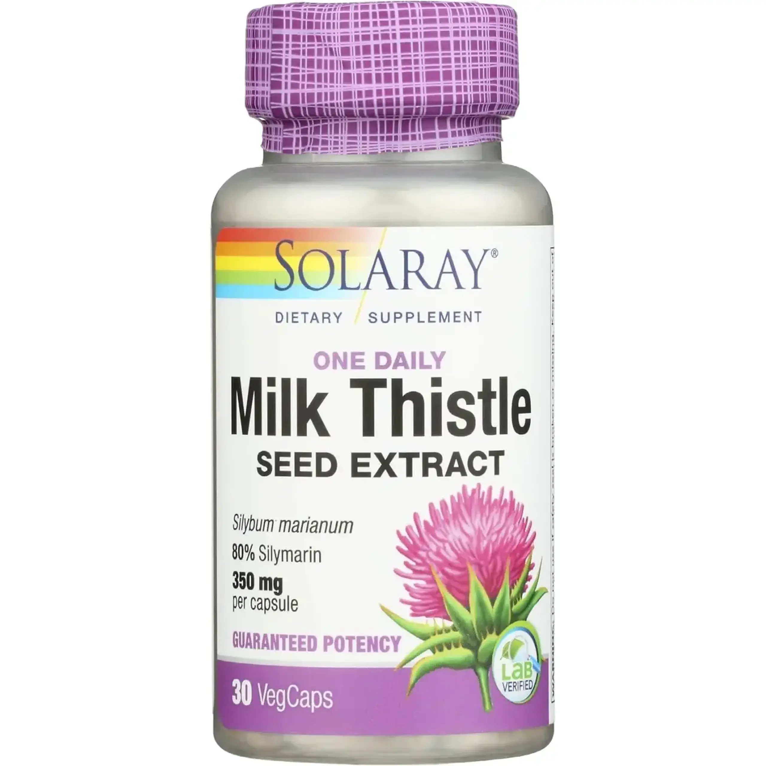 Solaray, Milk Thistle Seed Extract One Daily, 30 Veg Capsule