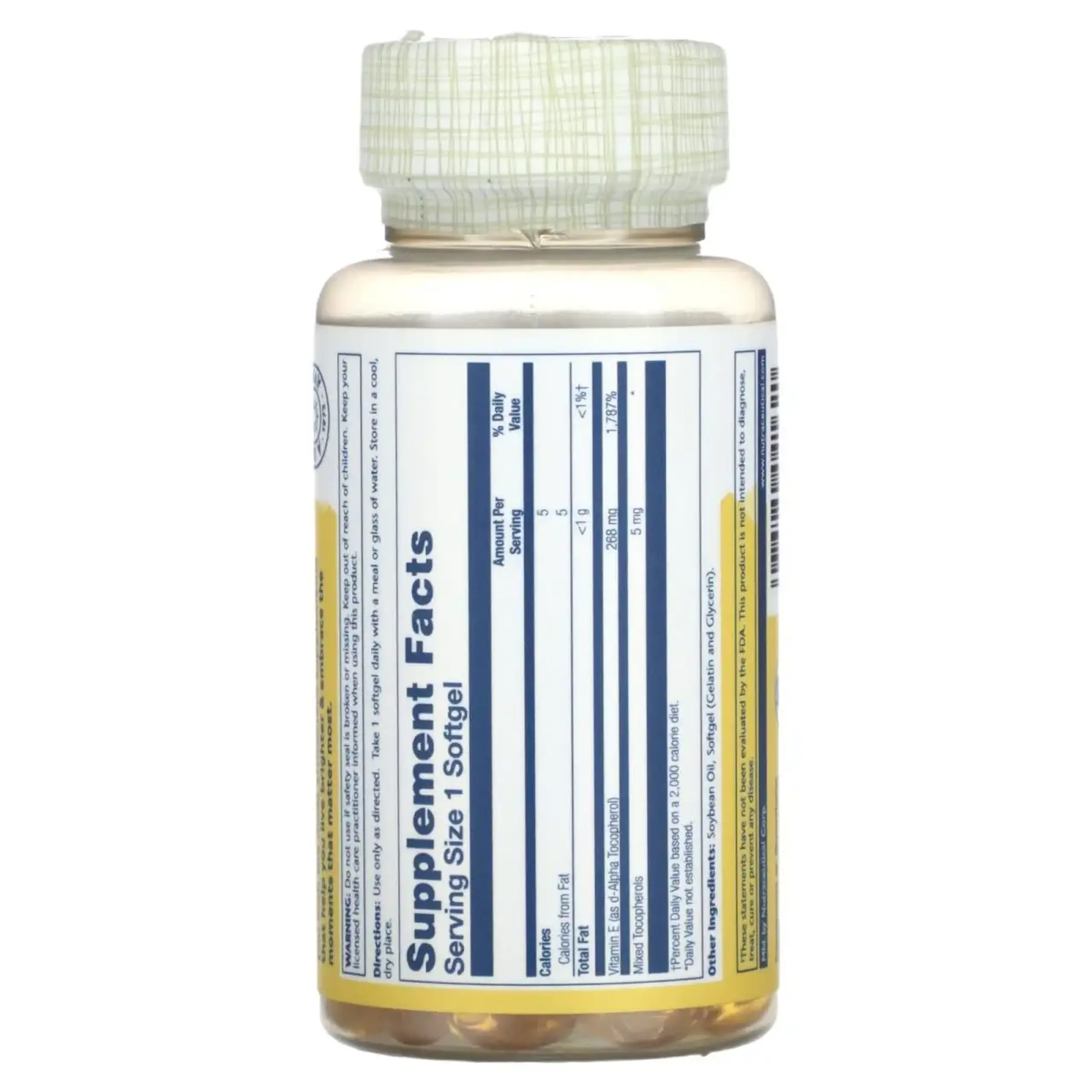 Solaray, Vitamin E, mixed Tocopherol, 50 capsule moi