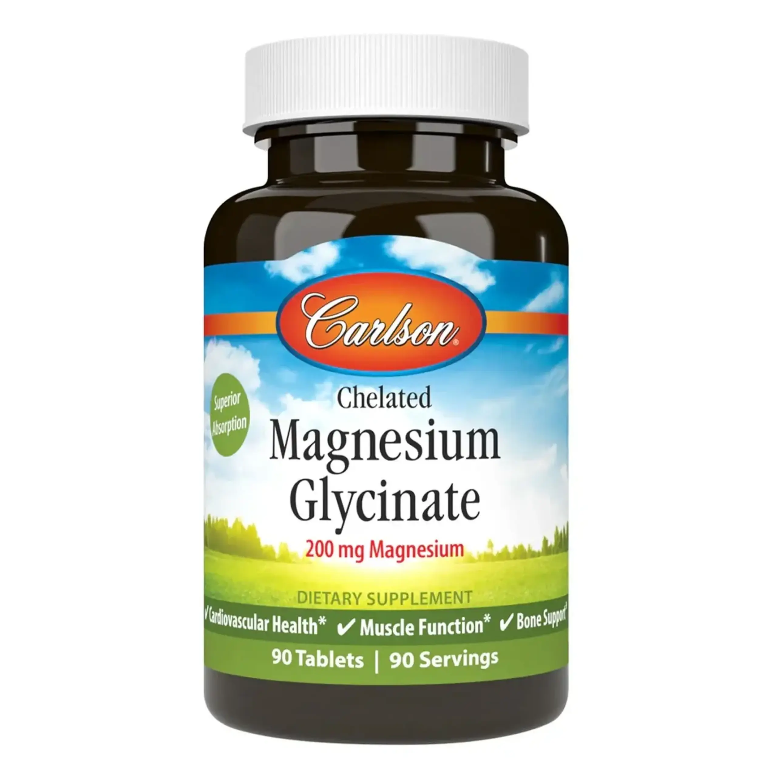 Carlson, Chelated Magnesium Glycinate, 90 tablets