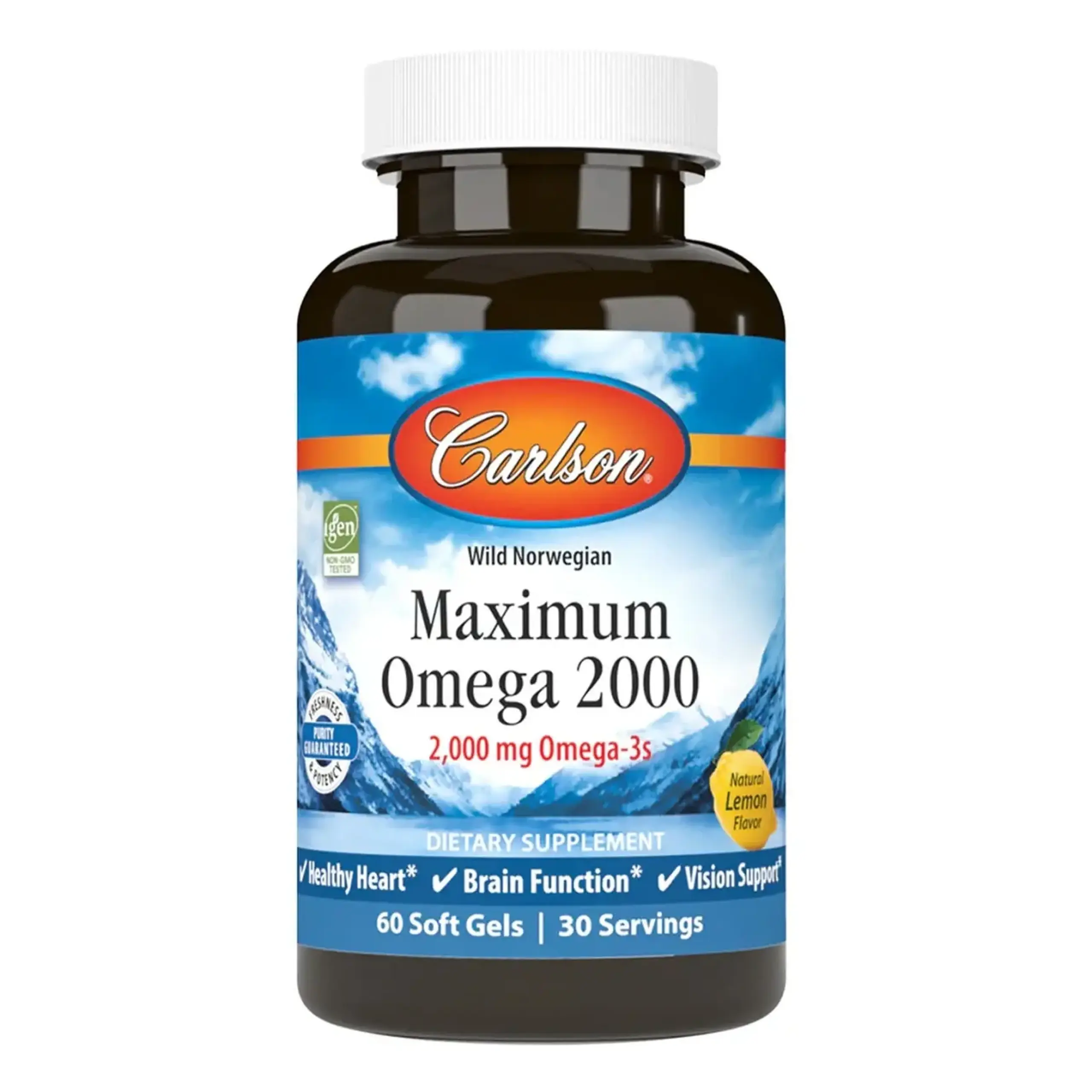 Carlson, Maximum Omega 2000 mg, 60 Soft Gels