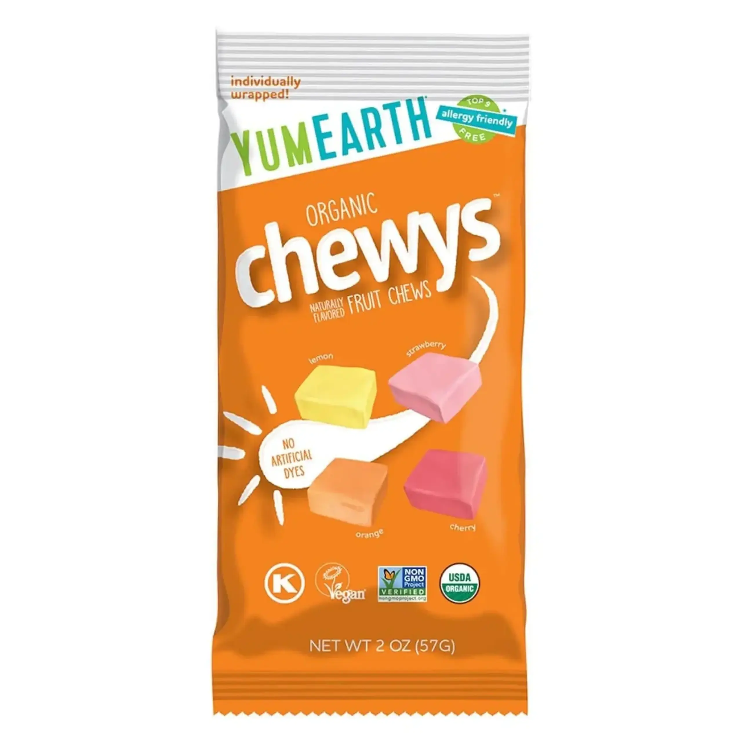 Yumearth, Organic Fruit Chewys, 57 gr