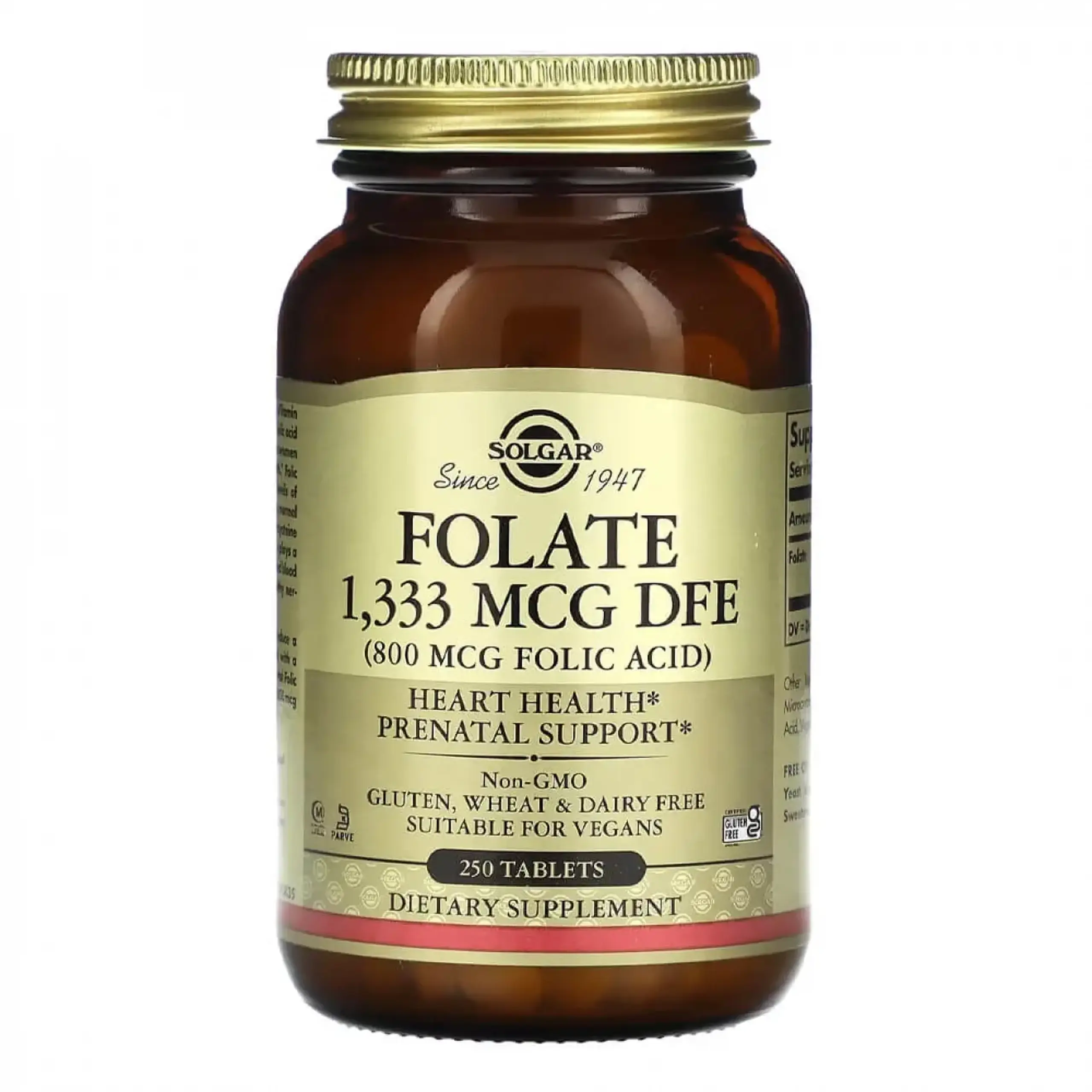 Solgar, Folate 1,333 MCG DFE, 250 Tablets